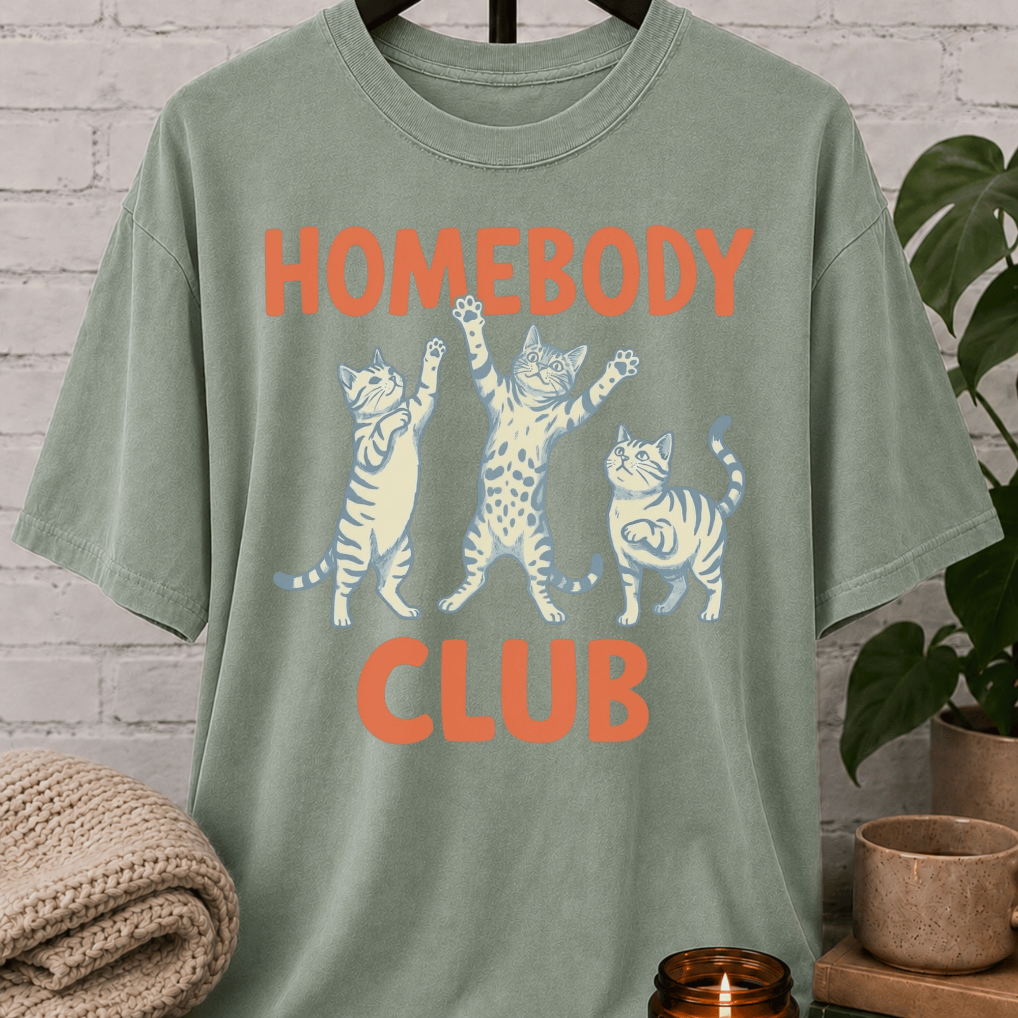 Homebody Club Cat T-Shirt