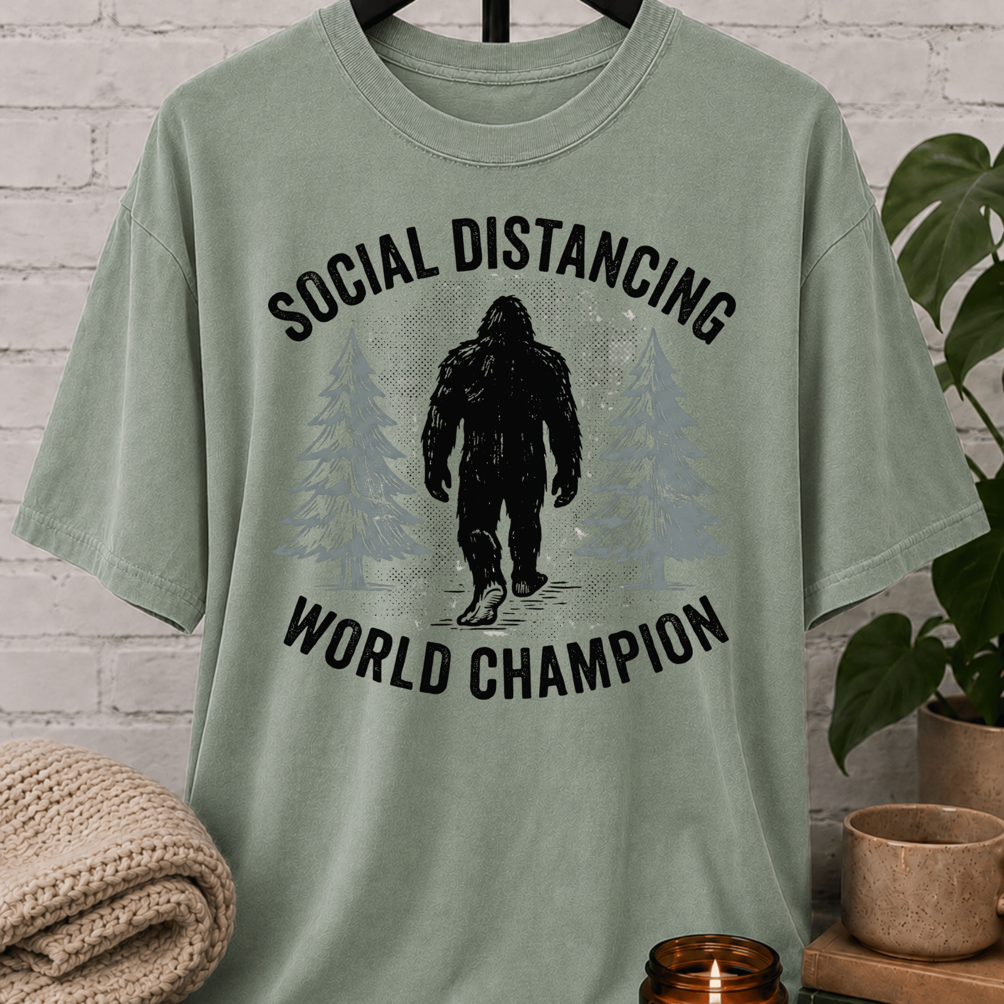 Bigfoot Social Distancing Champion T-Shirt