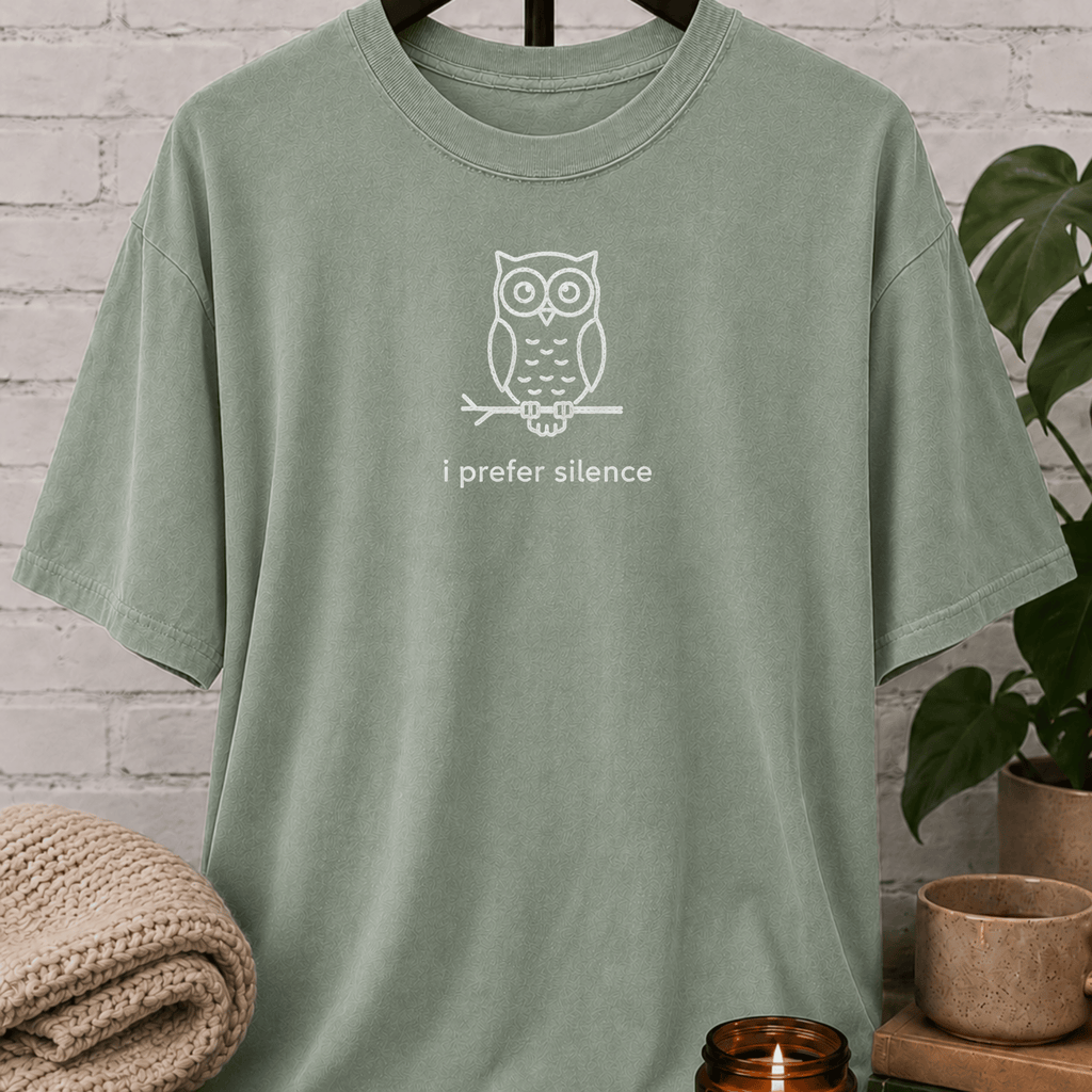 I Prefer Silence Owl T-Shirt