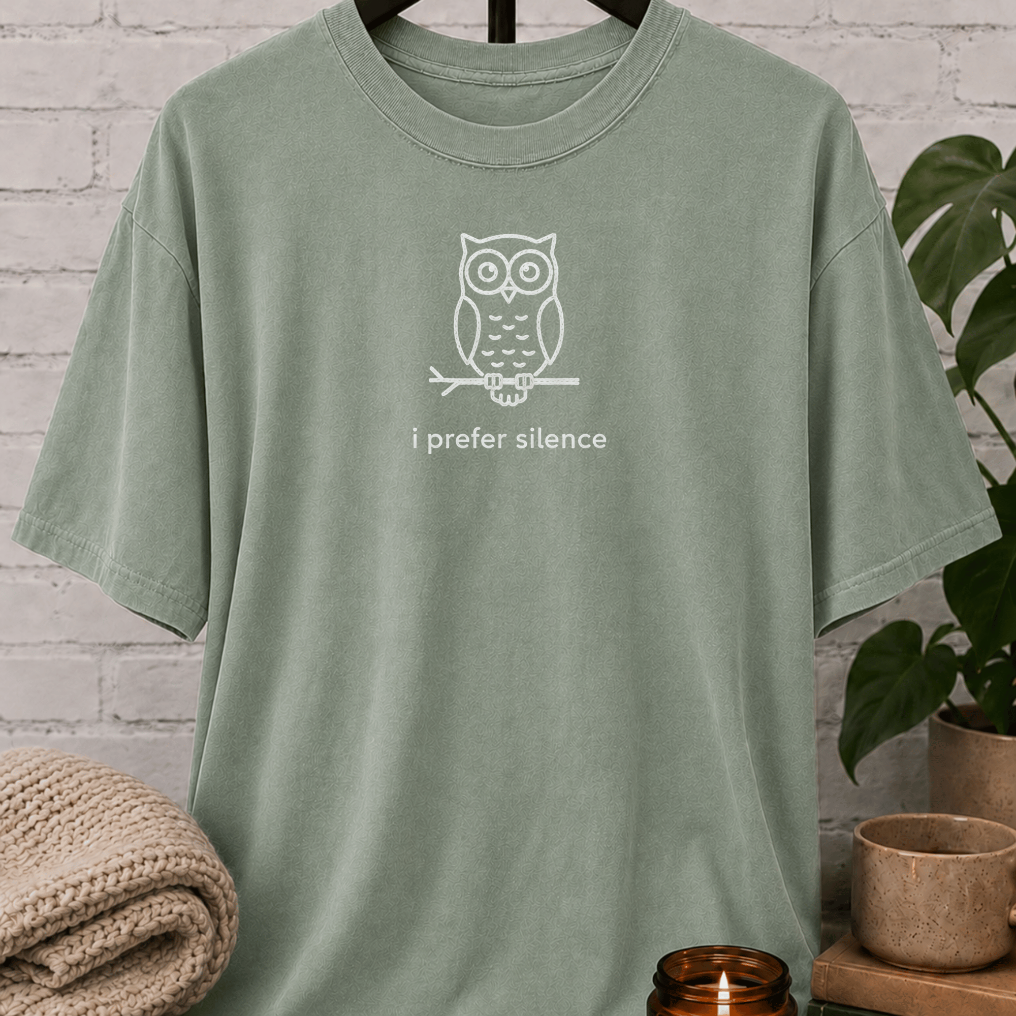 I Prefer Silence Owl T-Shirt