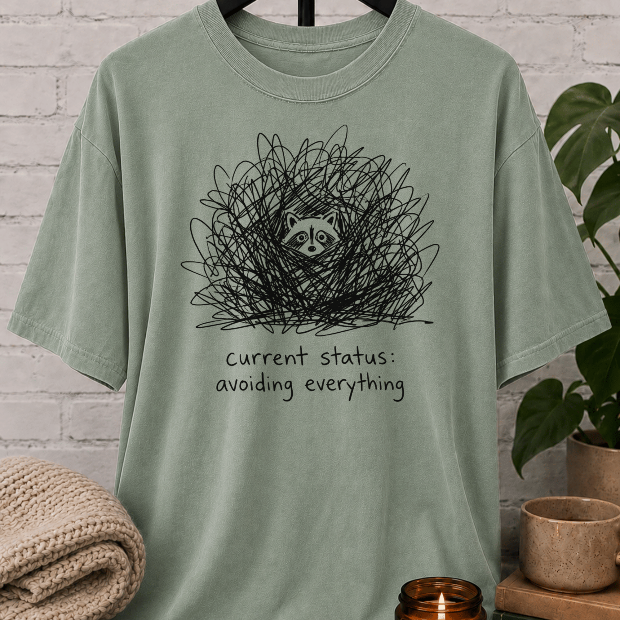 Avoiding Everything Raccoon T-Shirt