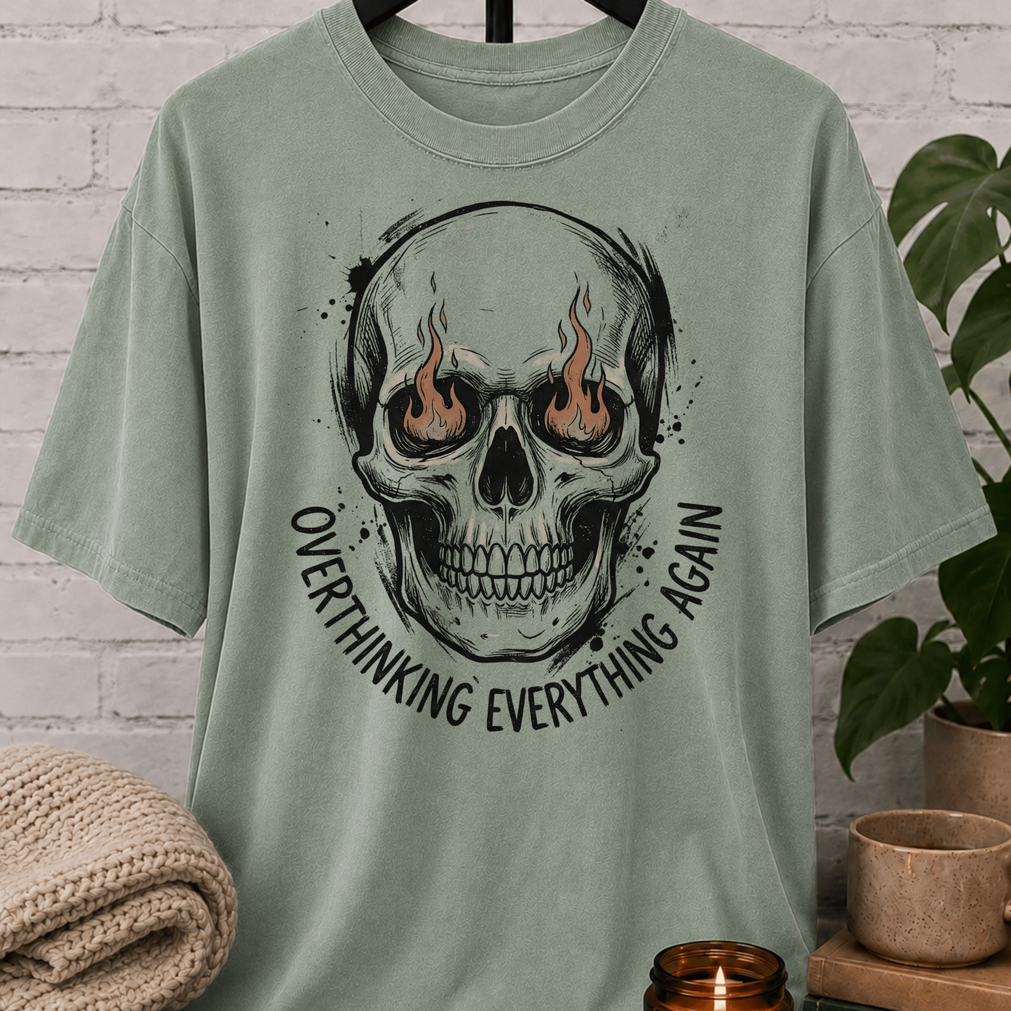 Overthinking Everything Skull T-Shirt
