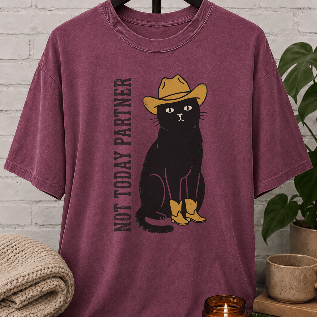 Not Today Partner Western Cat T-Shirt