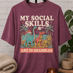 Social Skills Are In Shambles Dinosaur T-Shirt