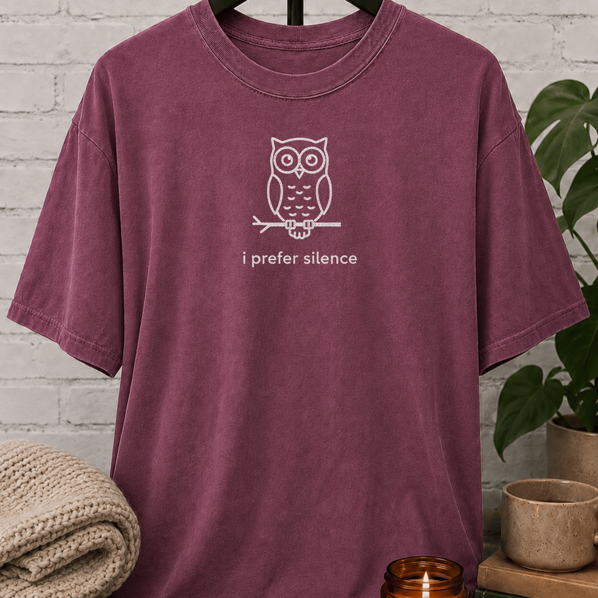 I Prefer Silence Owl T-Shirt