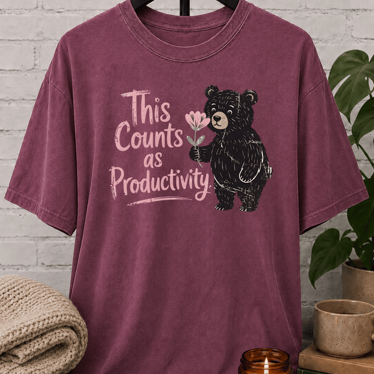 This Counts as Productivity Bear T-Shirt