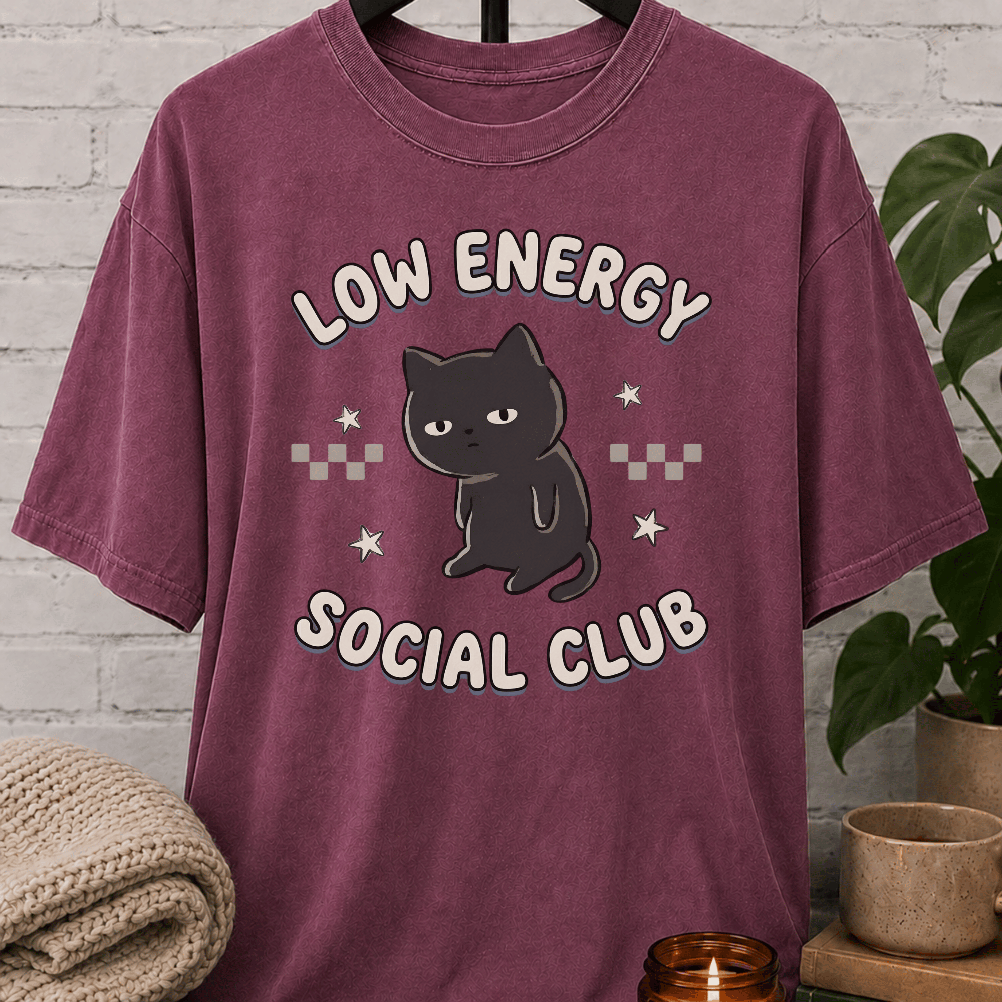 Low Energy Social Club Cat T-Shirt