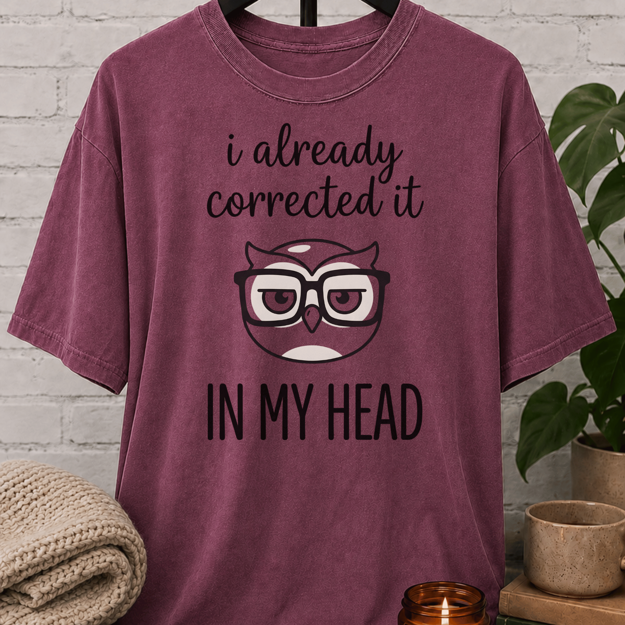 I Already Corrected It Owl T-Shirt