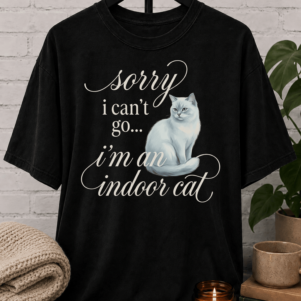 Sorry I Can't Go Cat T-Shirt