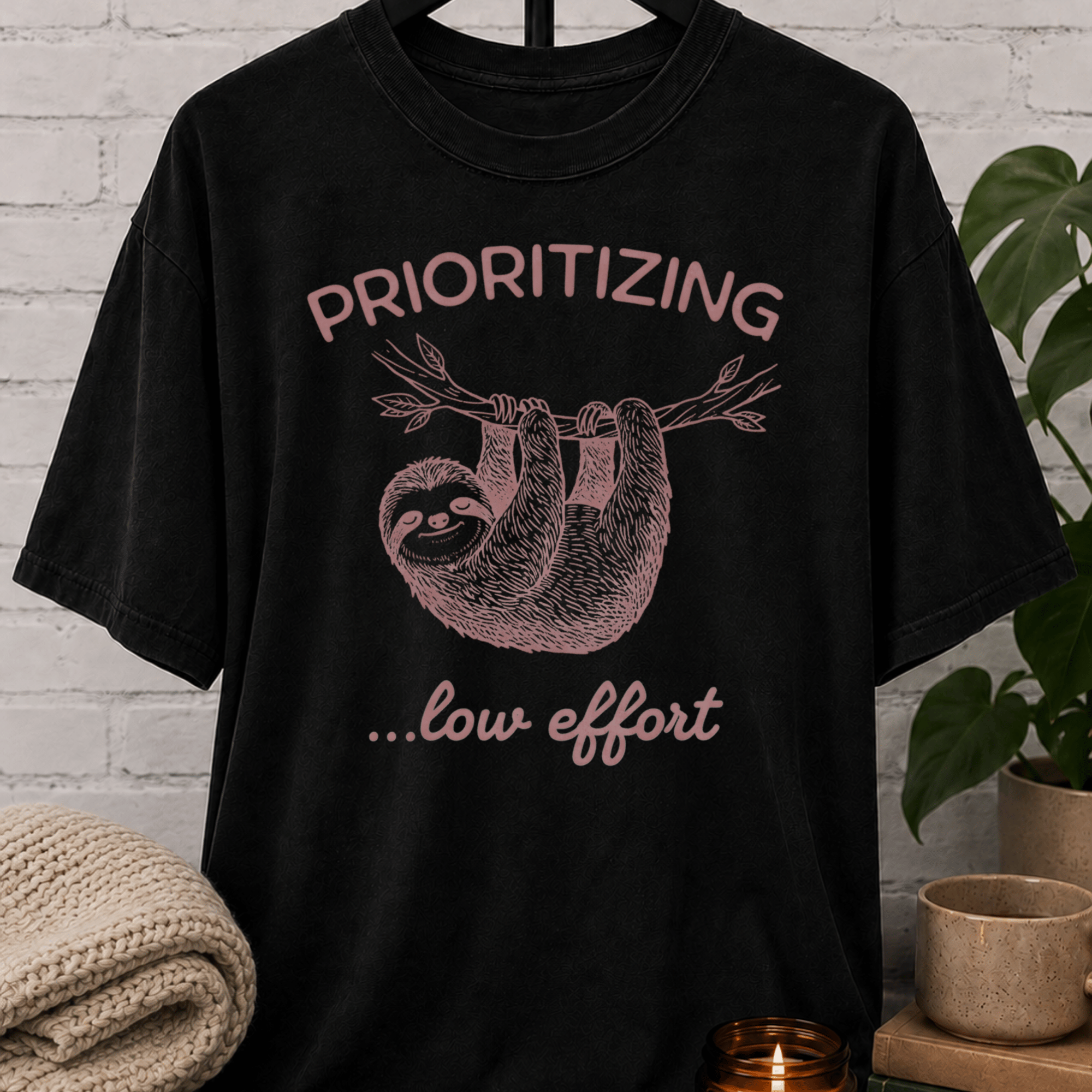 Prioritizing Low Effort Sloth T-Shirt