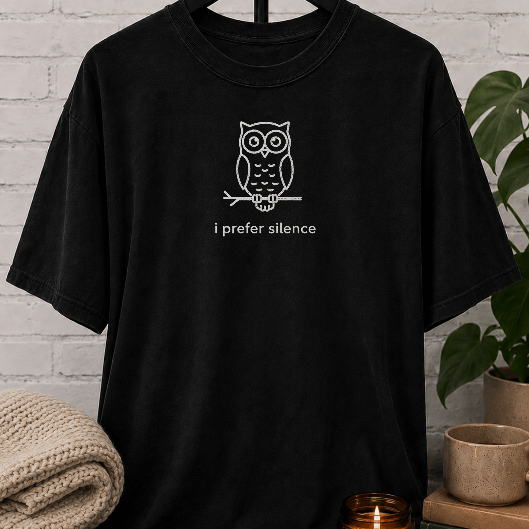 I Prefer Silence Owl T-Shirt