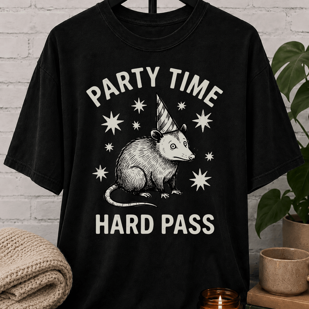 Party Time Hard Pass Opossum T-Shirt