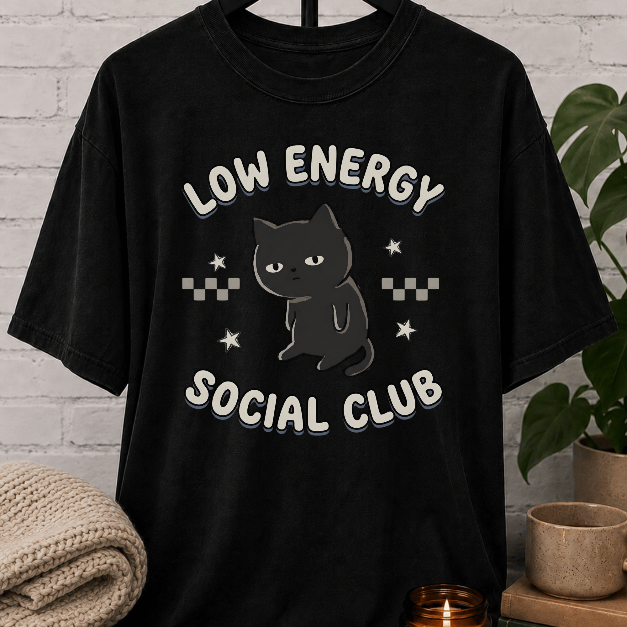 Low Energy Social Club Cat T-Shirt