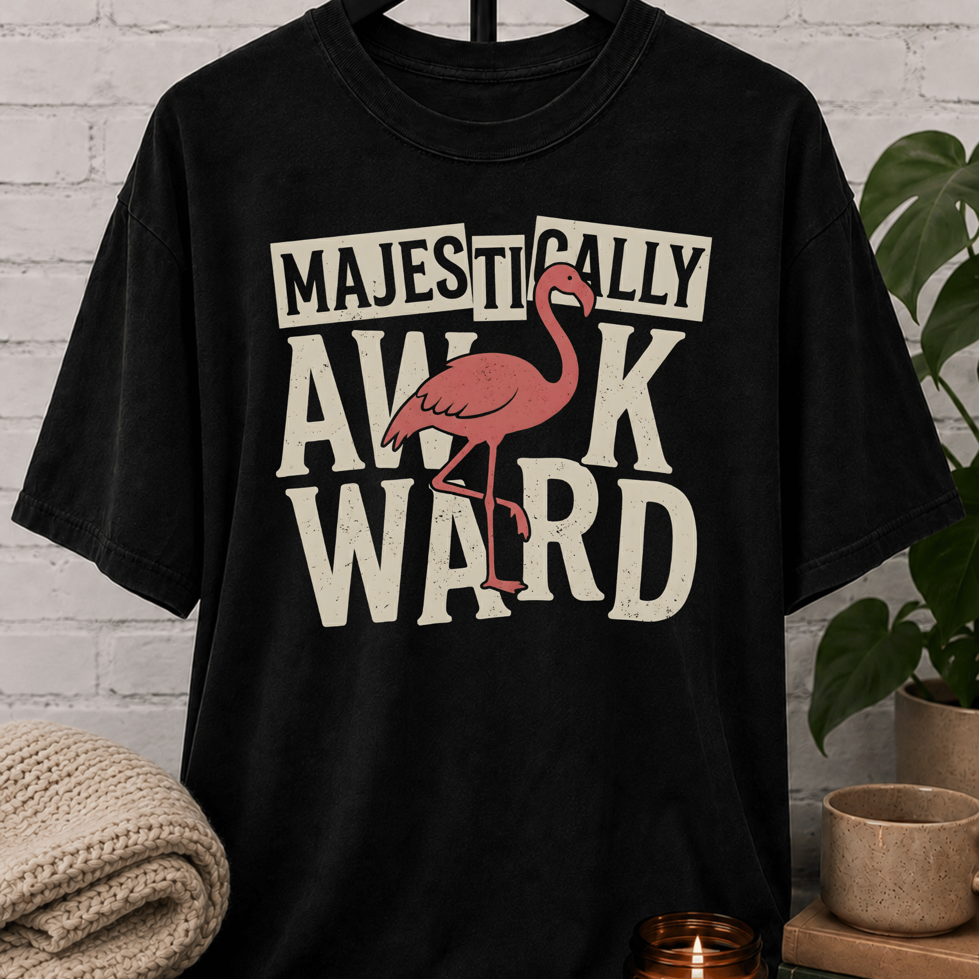 Majestically Awkward Flamingo T-Shirt