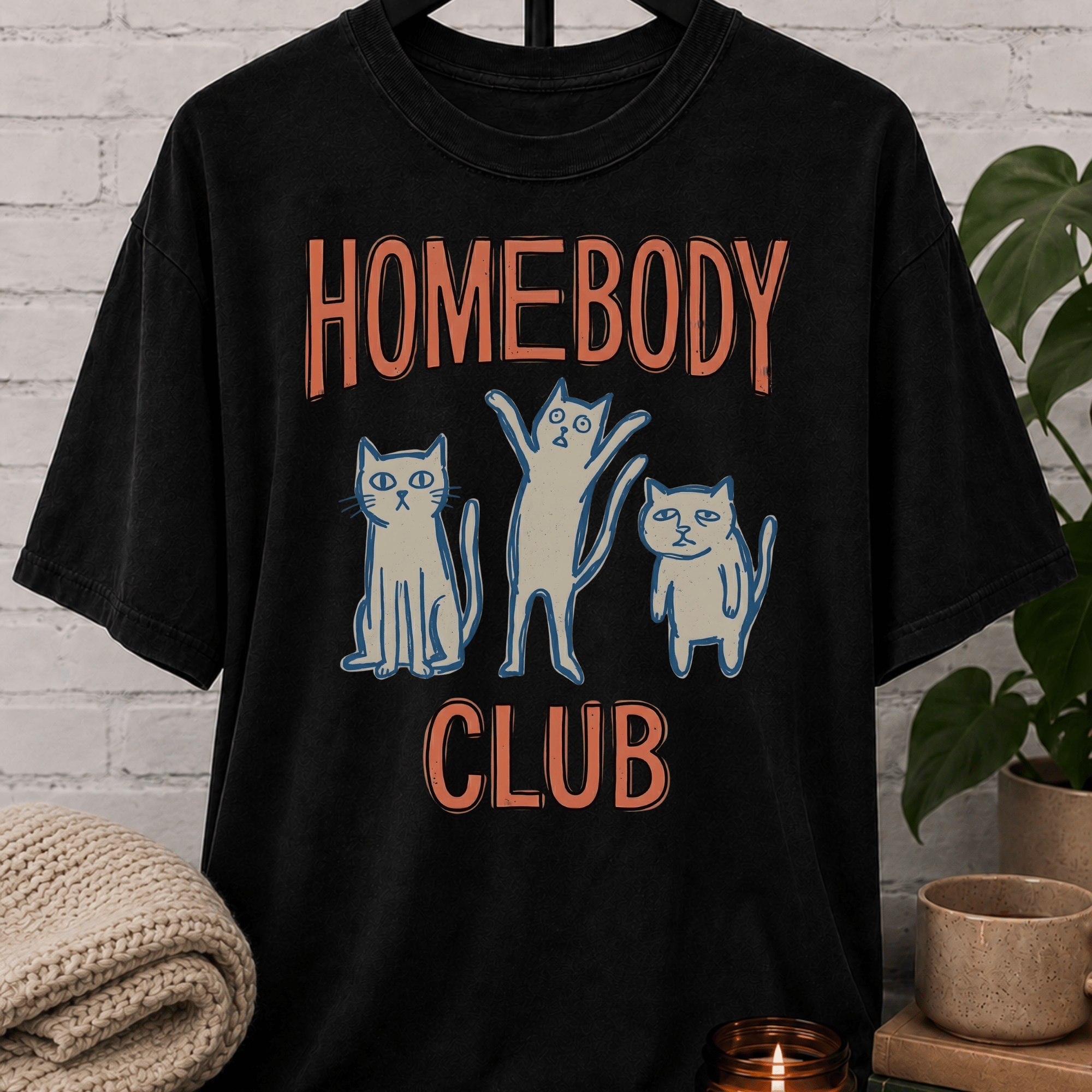 Homebody Club Cat T-Shirt