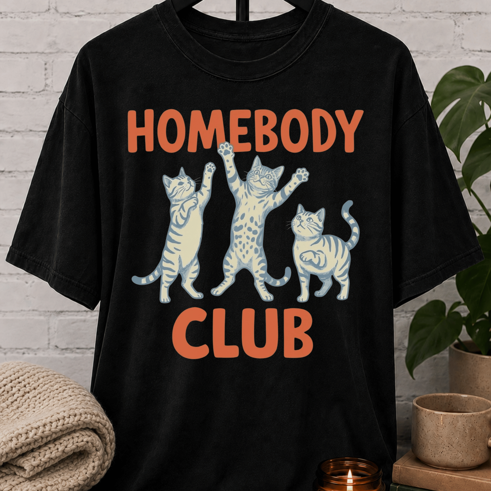 Homebody Club Cat T-Shirt