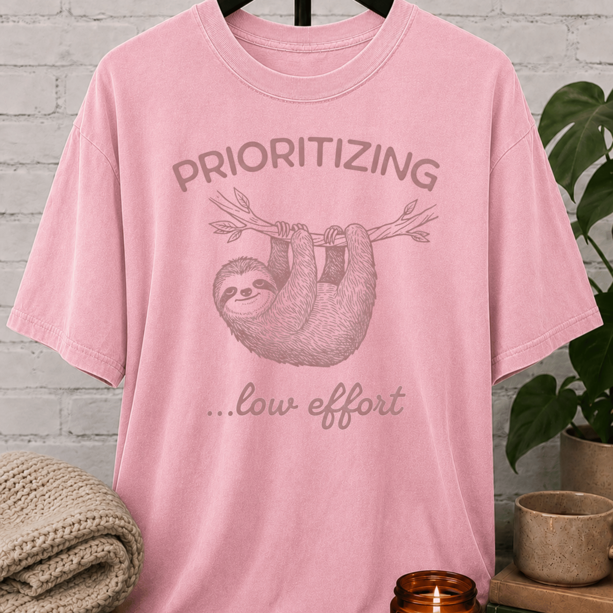 Prioritizing Low Effort Sloth T-Shirt