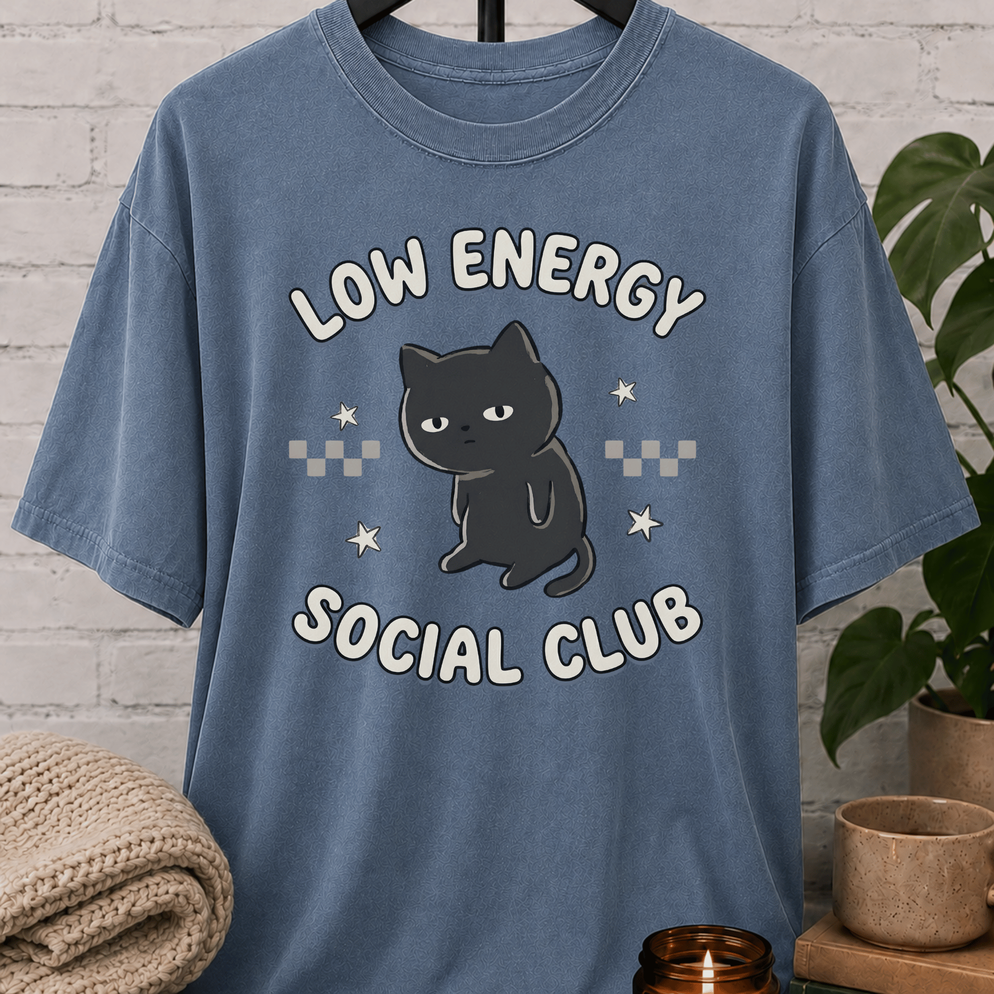 Low Energy Social Club Cat T-Shirt