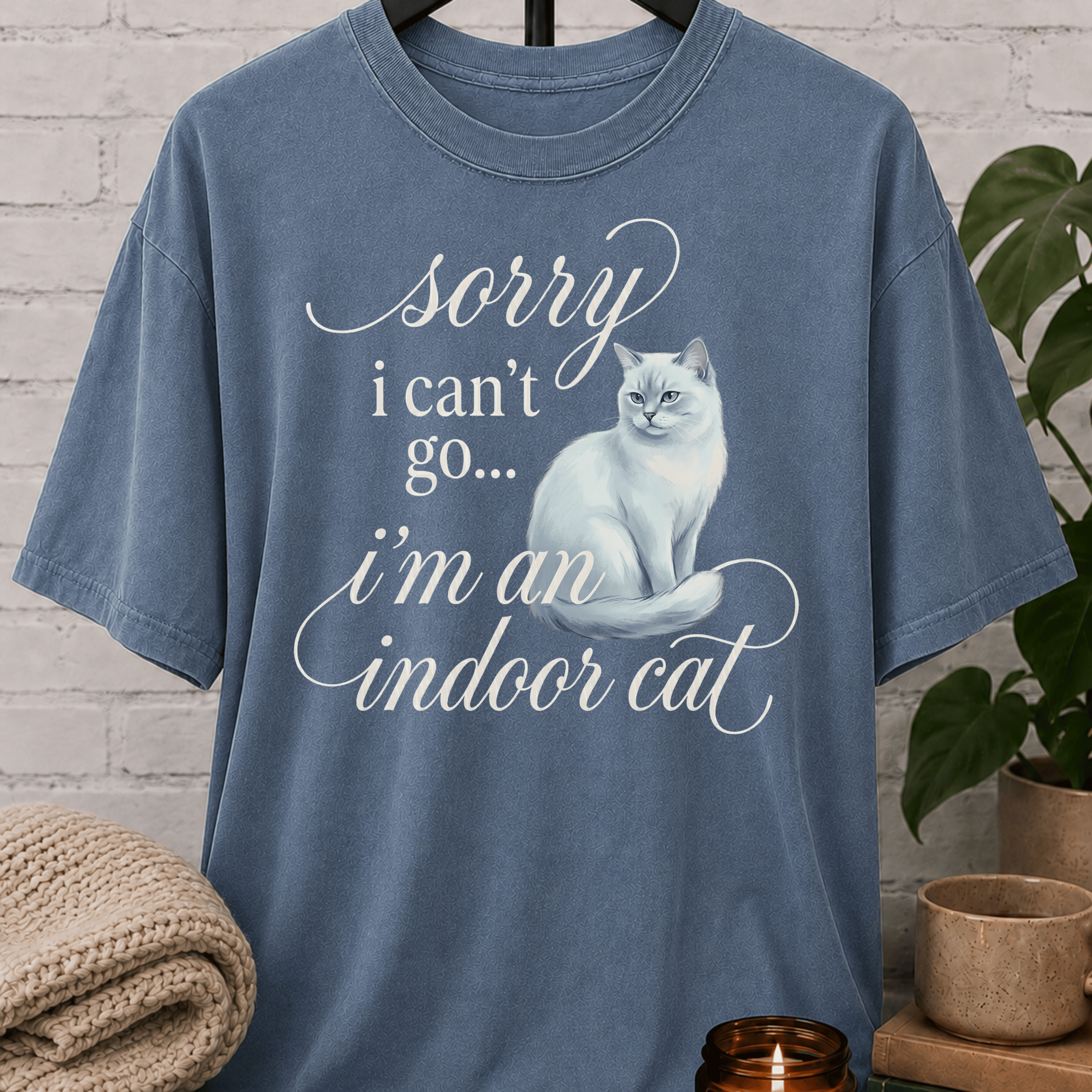 Sorry I Can't Go Cat T-Shirt