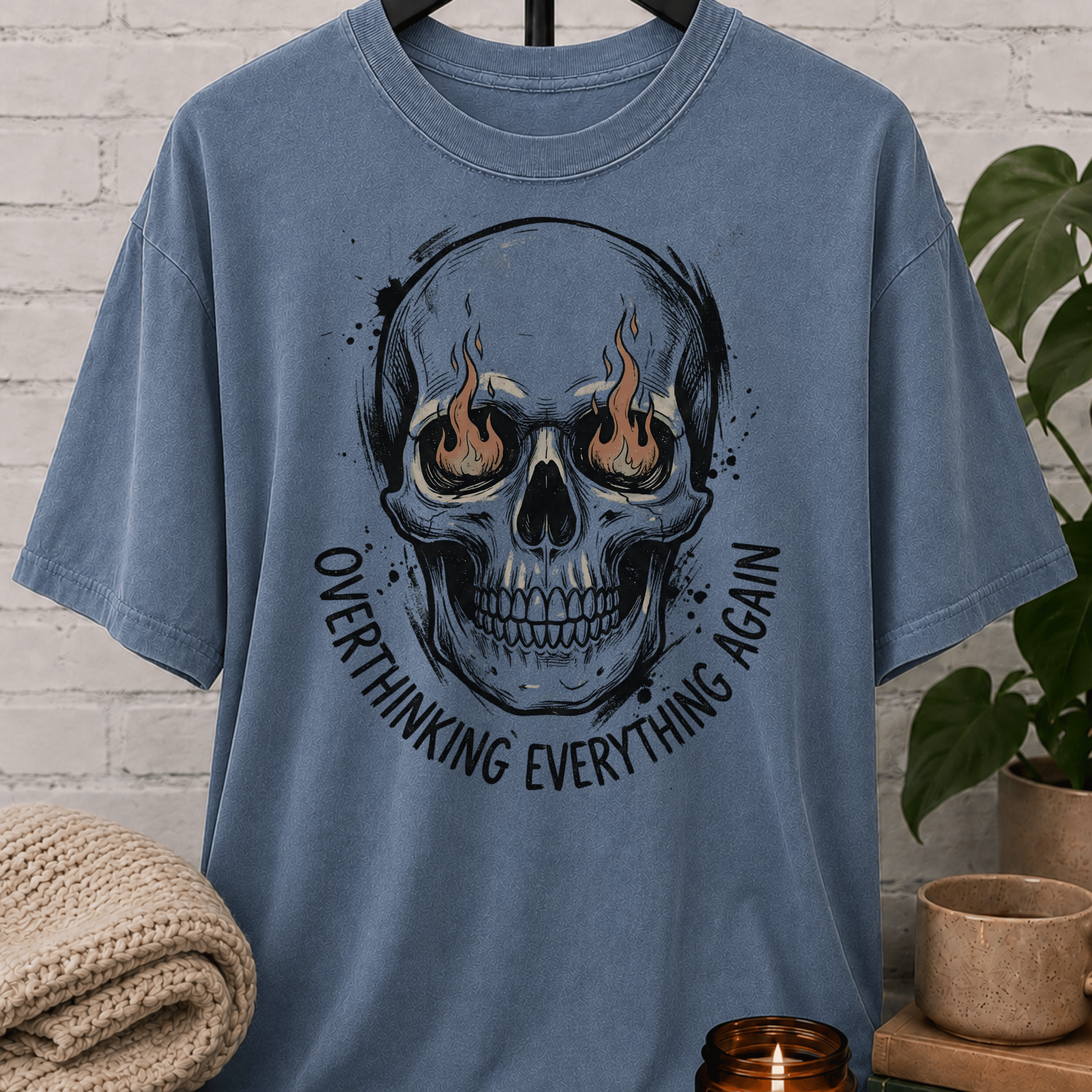 Overthinking Everything Skull T-Shirt