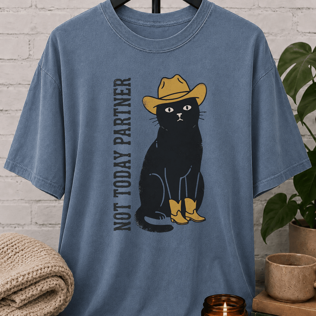 Not Today Partner Western Cat T-Shirt