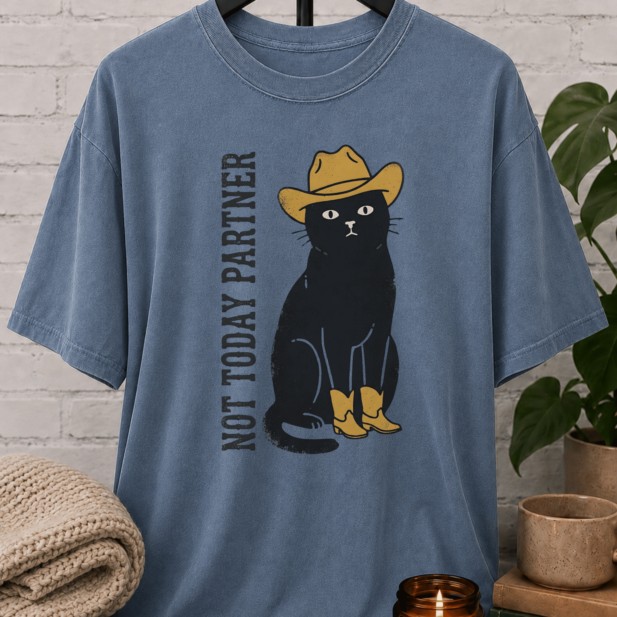 Not Today Partner Western Cat T-Shirt