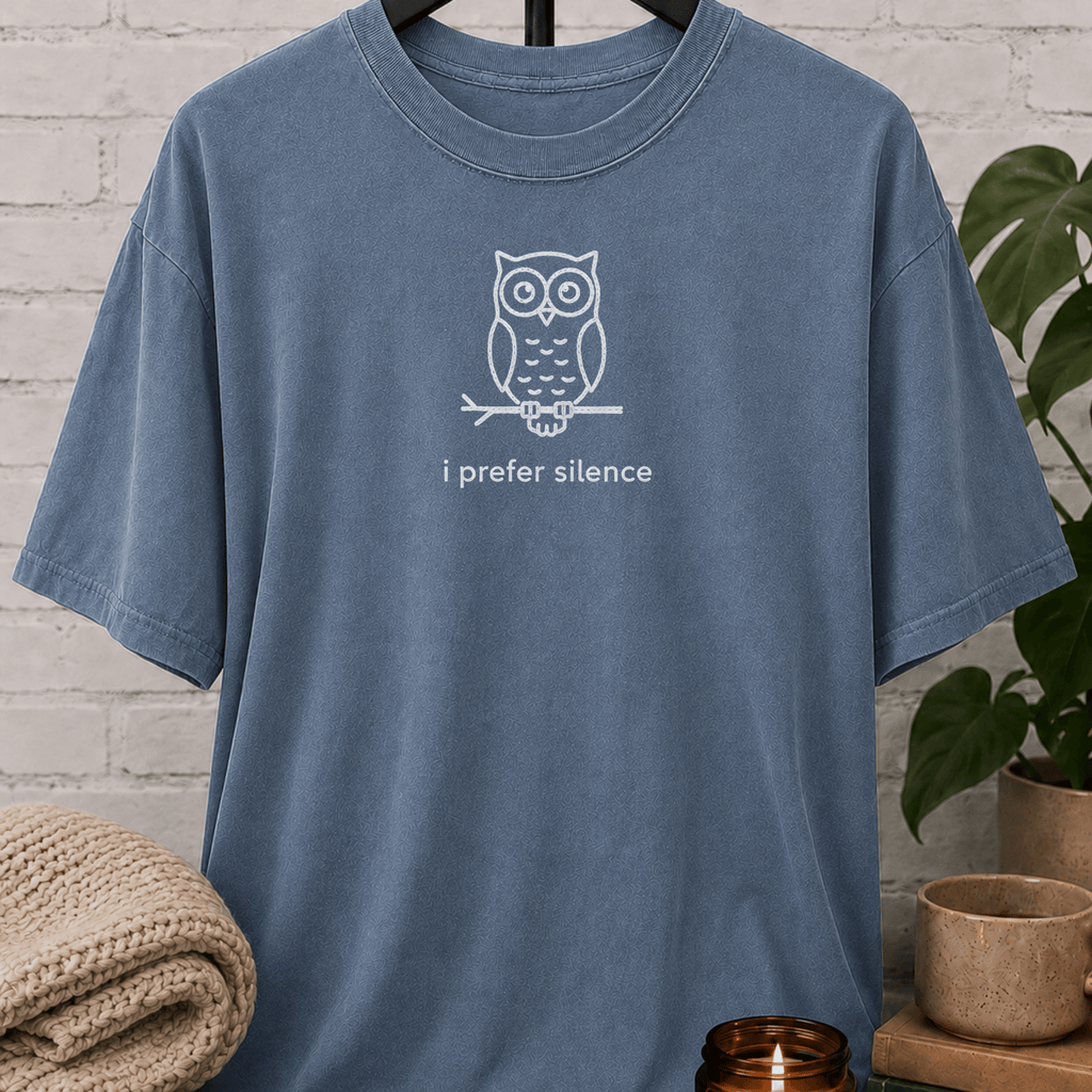 I Prefer Silence Owl T-Shirt