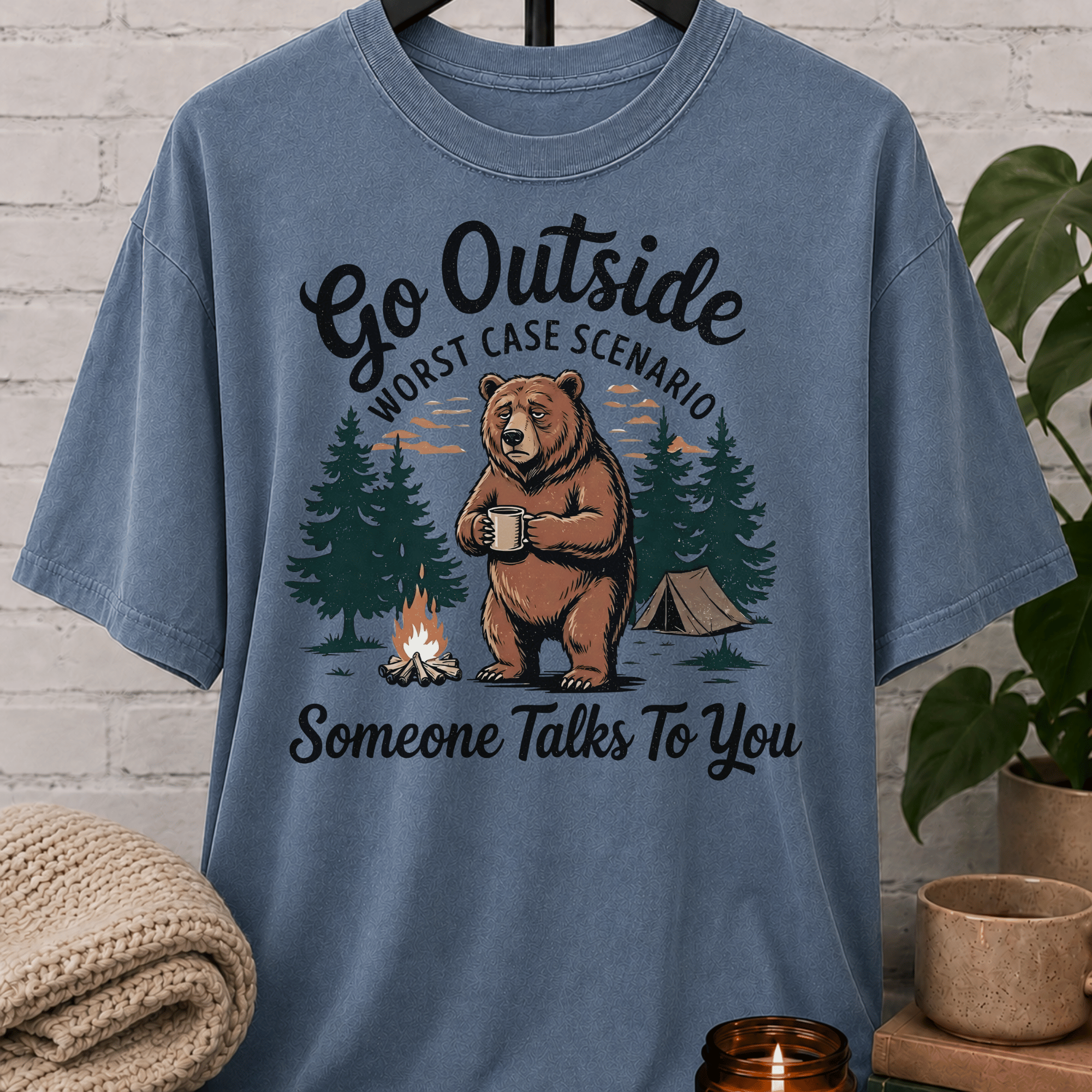 Go Outside Bear T-Shirt