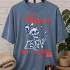 Certified Homebody Anti-Social Club Skeleton T-Shirt