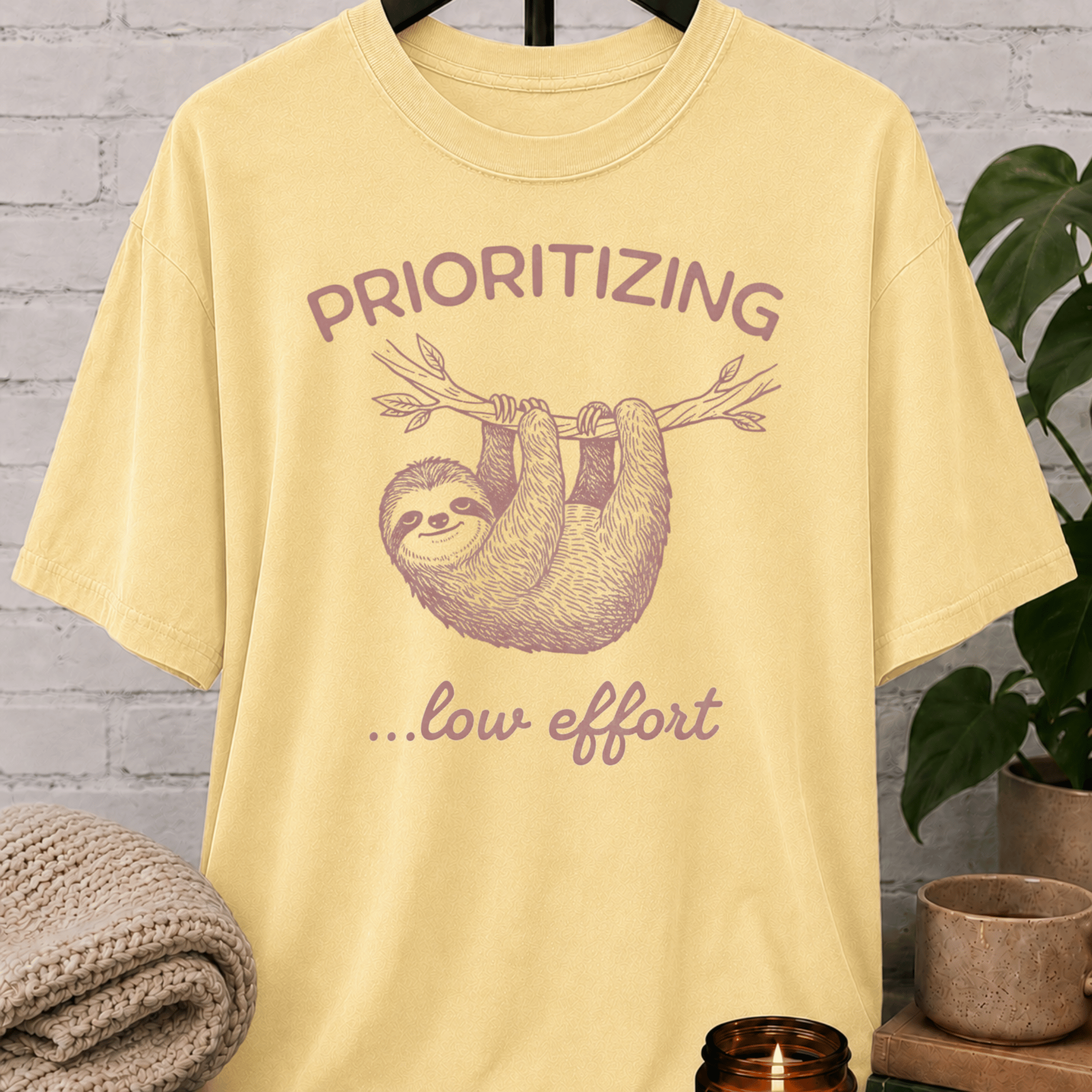 Prioritizing Low Effort Sloth T-Shirt