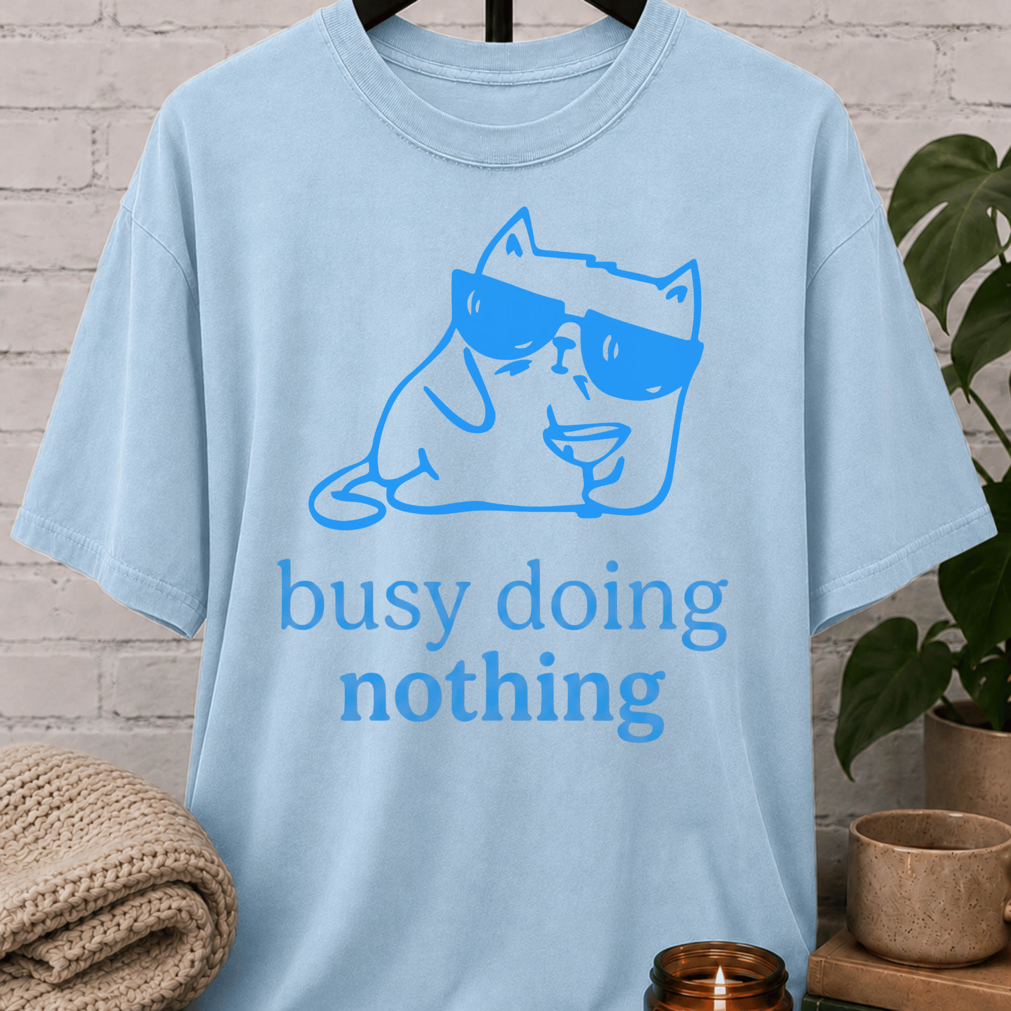 Busy Doing Nothing Cat T-Shirt