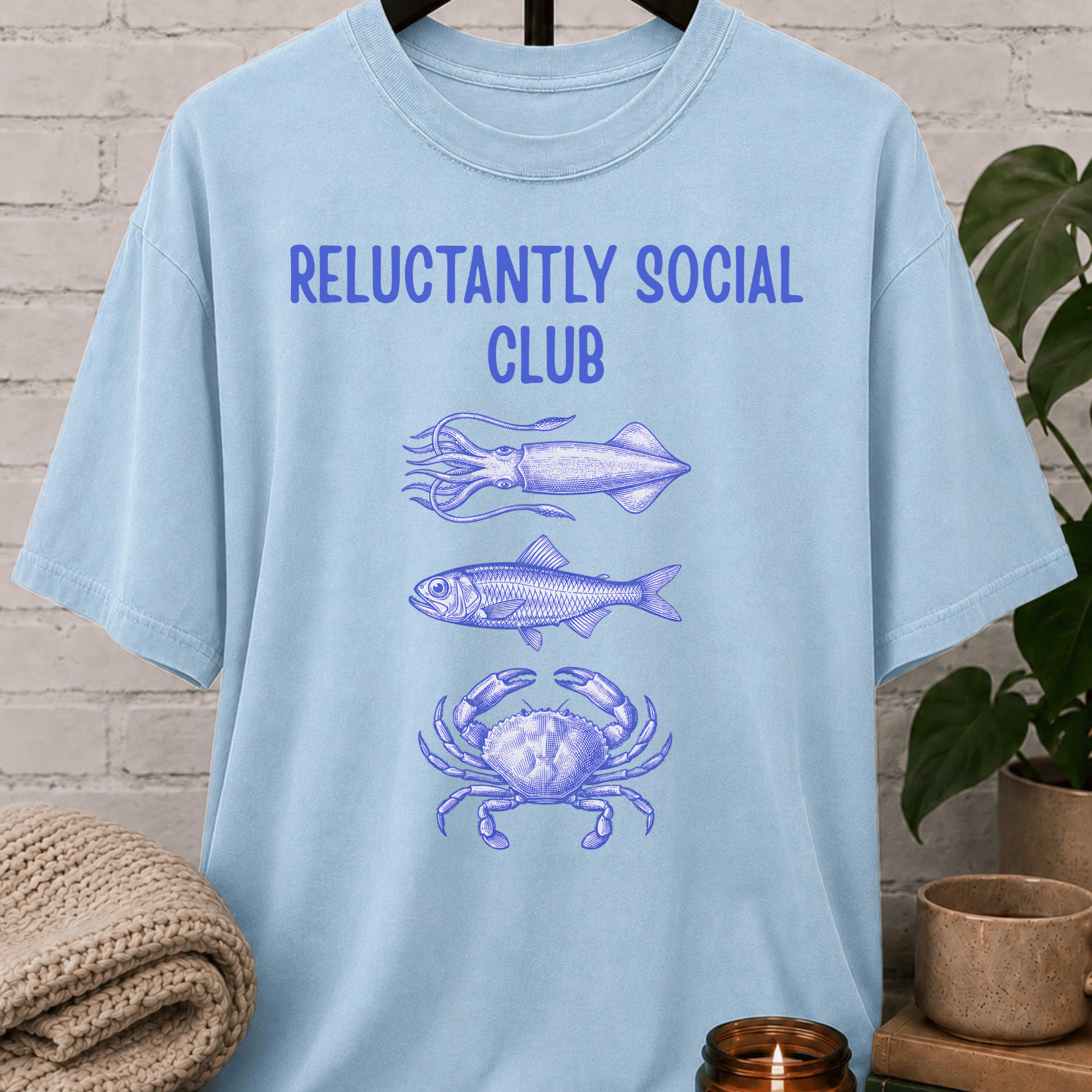 Reluctantly Social Club Fish T-Shirt