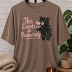 This Counts as Productivity Bear T-Shirt