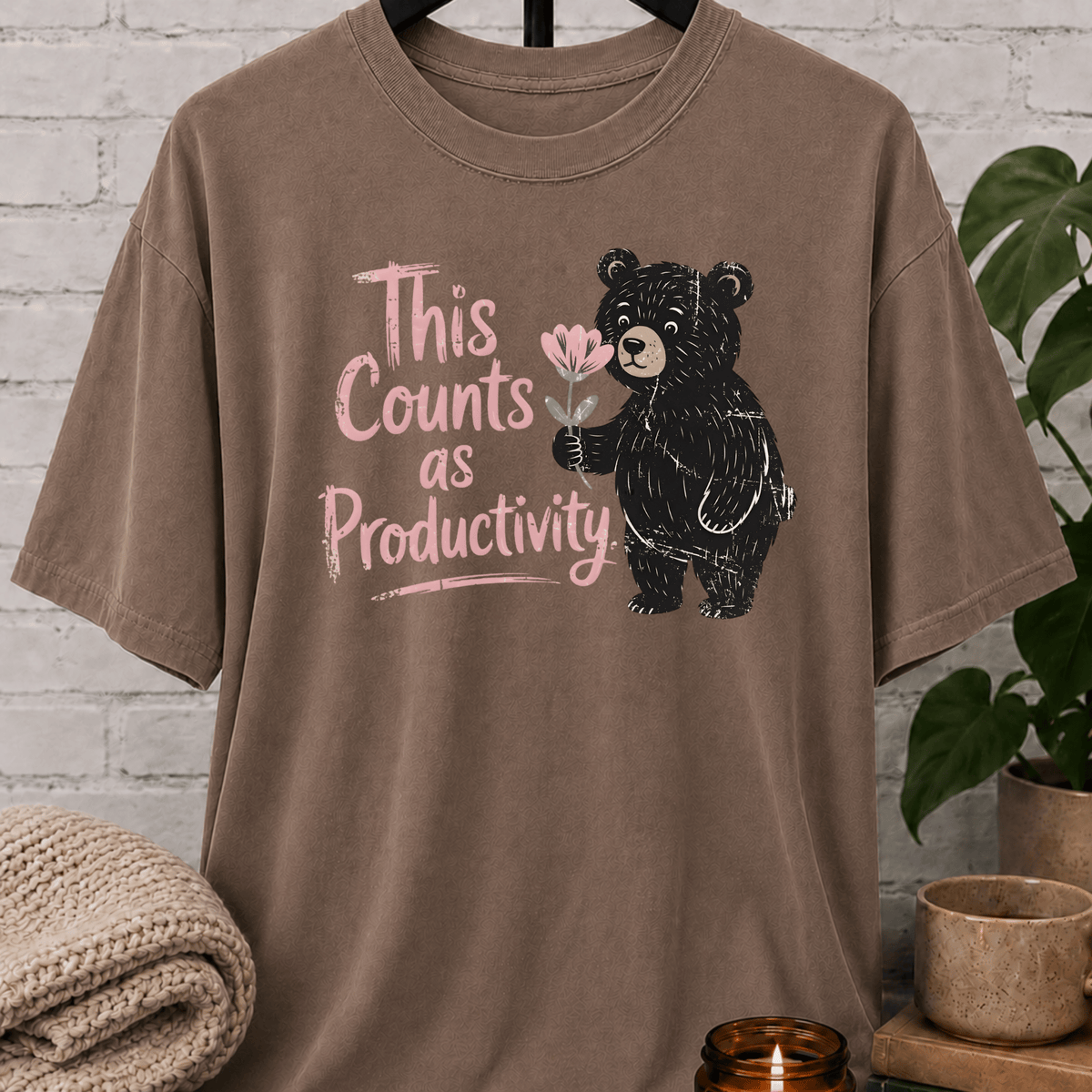 This Counts as Productivity Bear T-Shirt