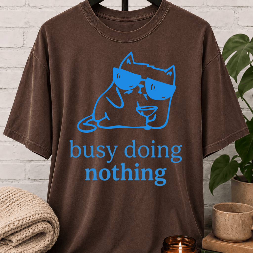 Busy Doing Nothing Cat T-Shirt