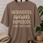 Introverted. Awkward. Homebody. T-Shirt