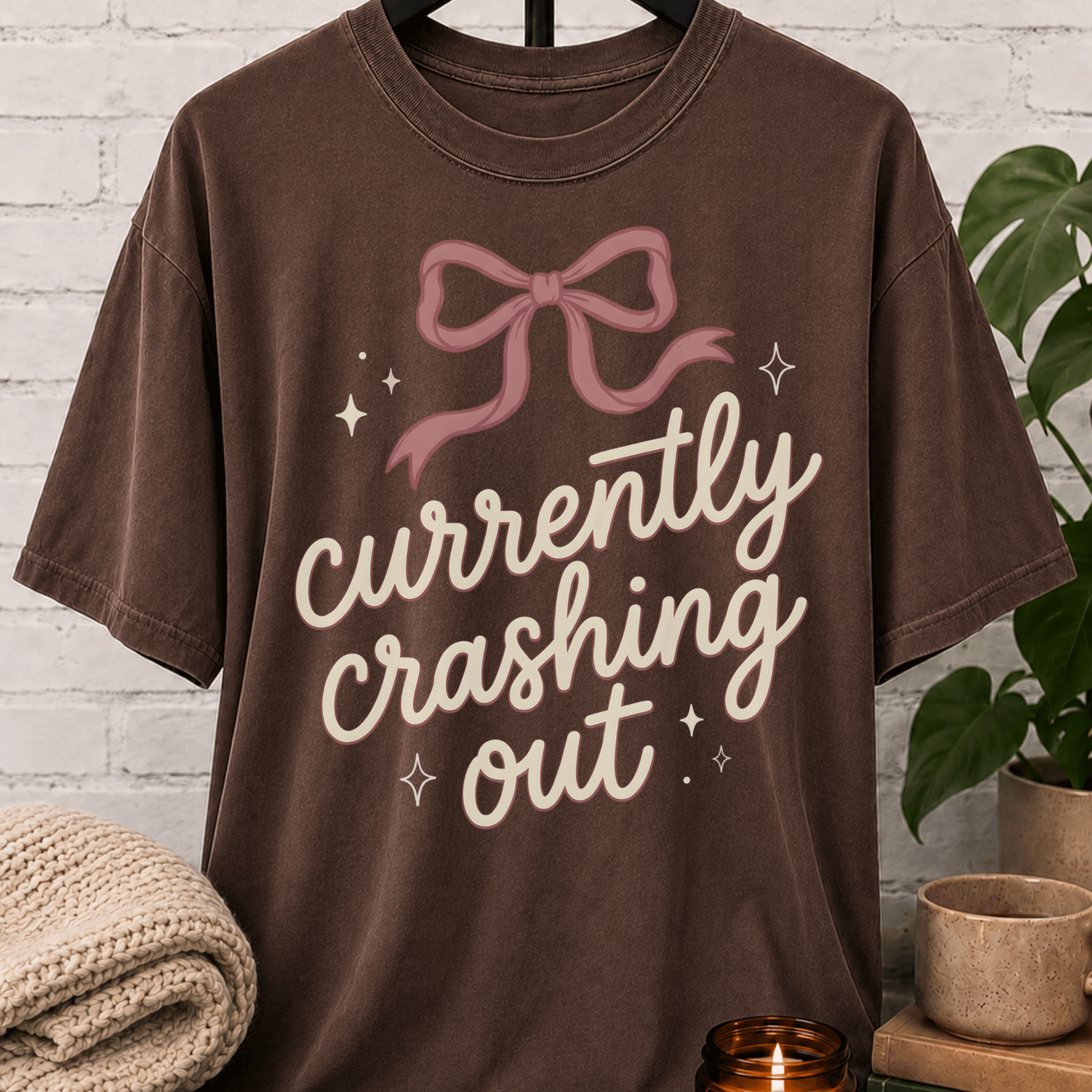 Currently Crashing Out Coquette T-Shirt