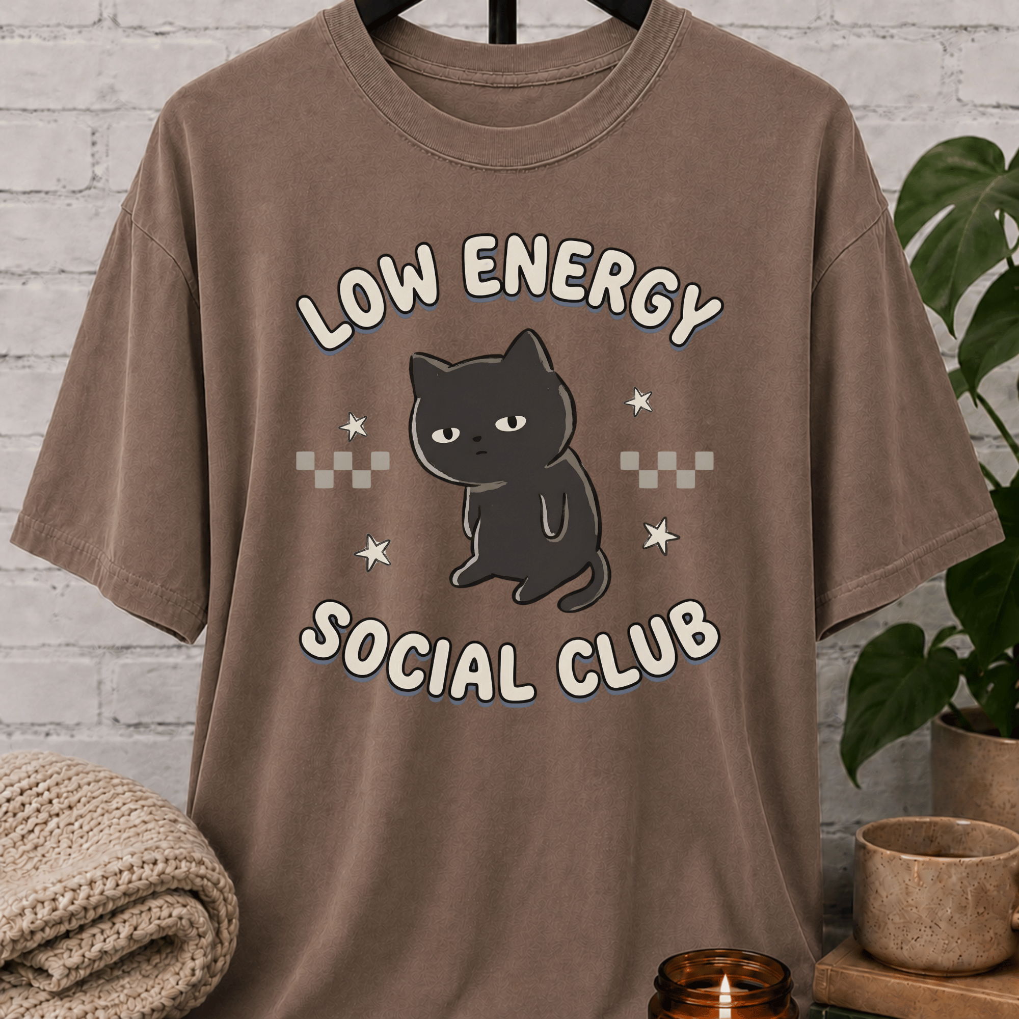 Low Energy Social Club Cat T-Shirt