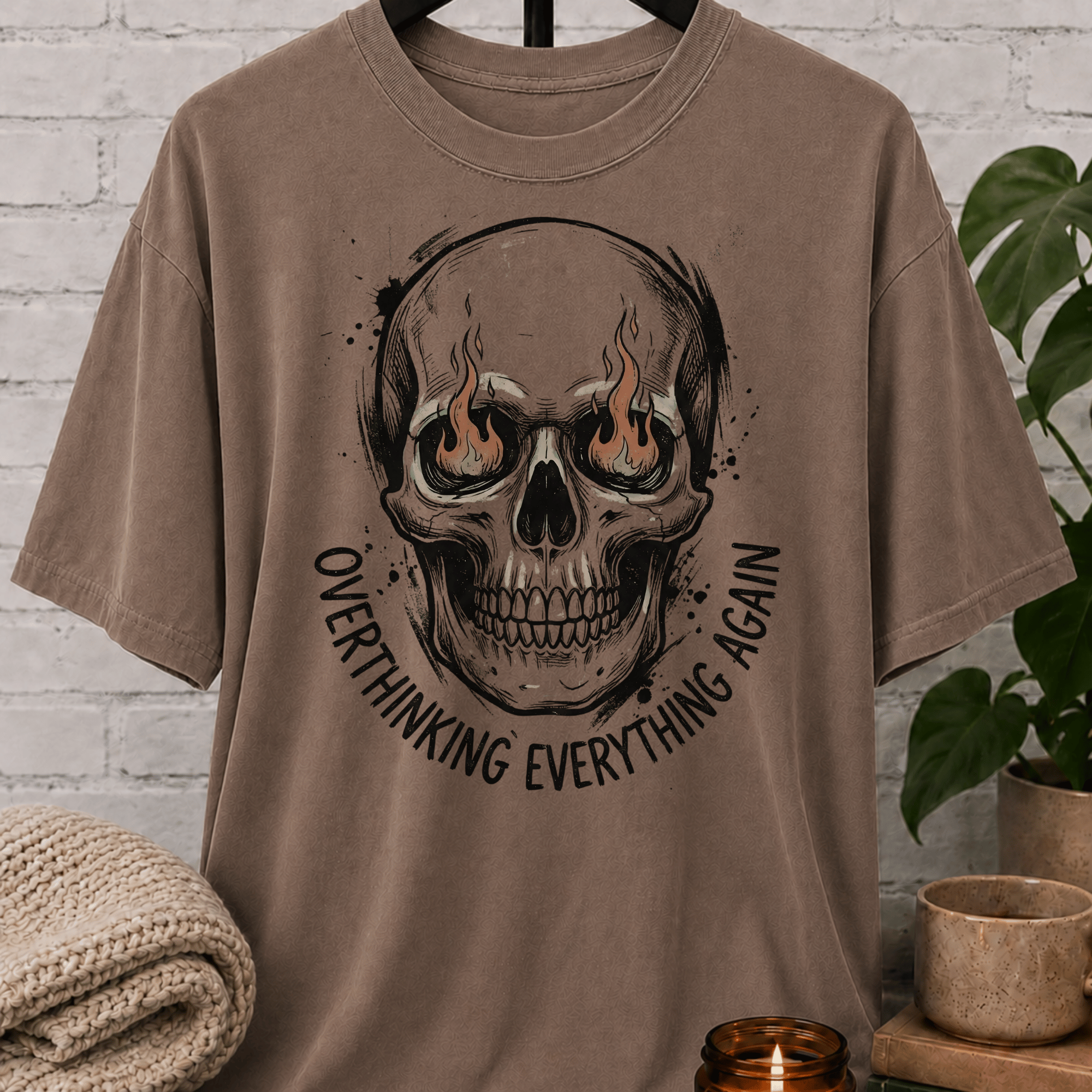 Overthinking Everything Skull T-Shirt
