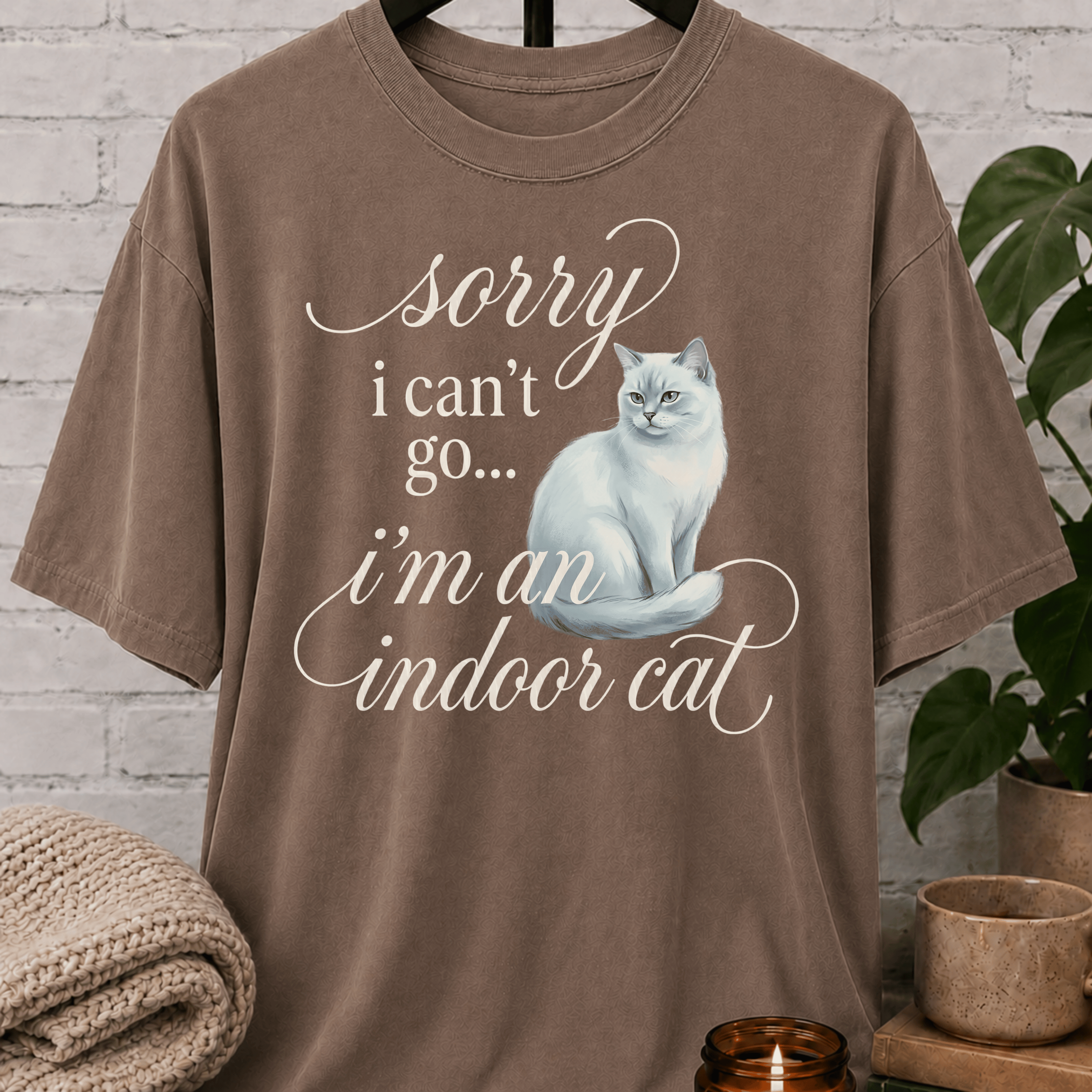 Sorry I Can't Go Cat T-Shirt