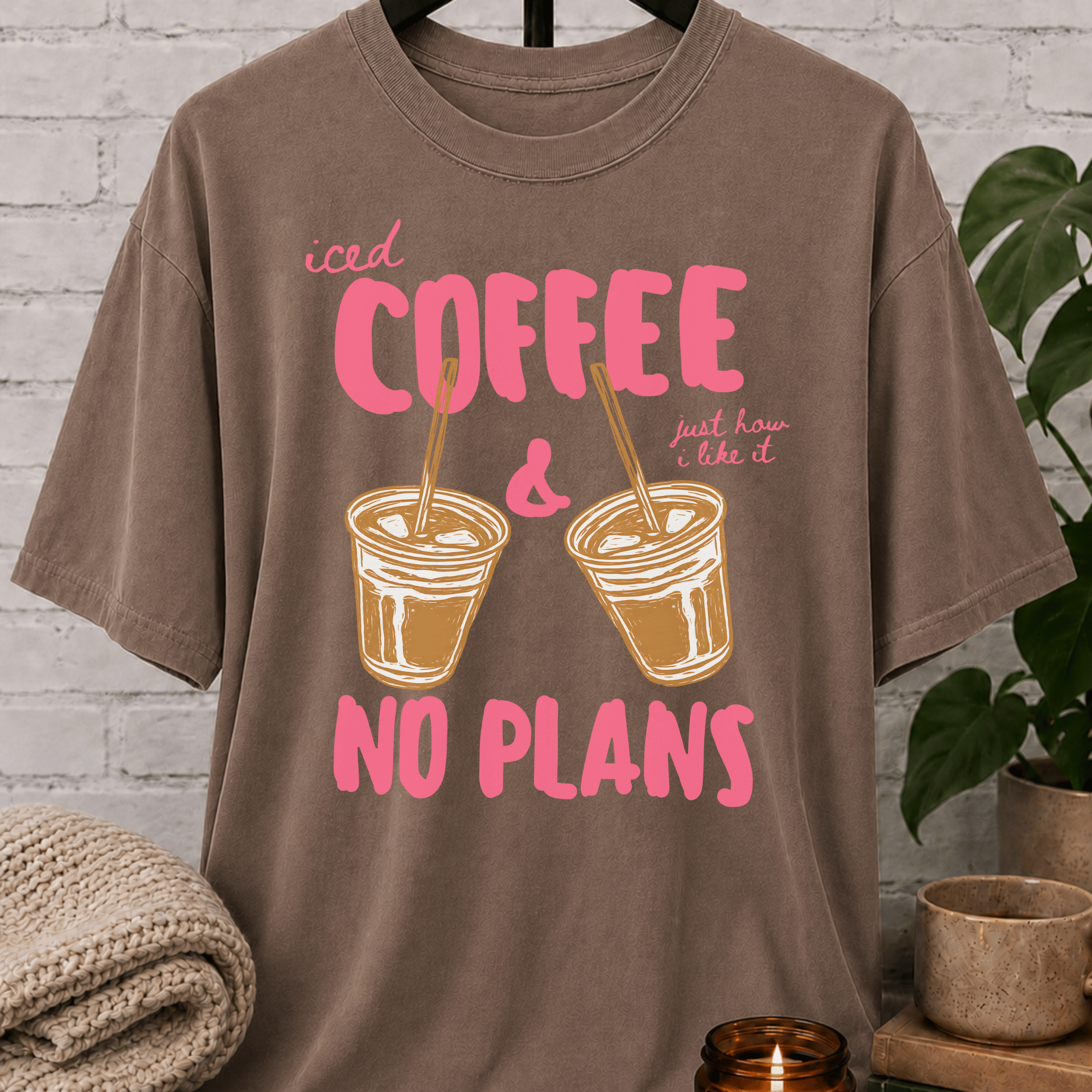 Iced Coffee & No Plans T-Shirt