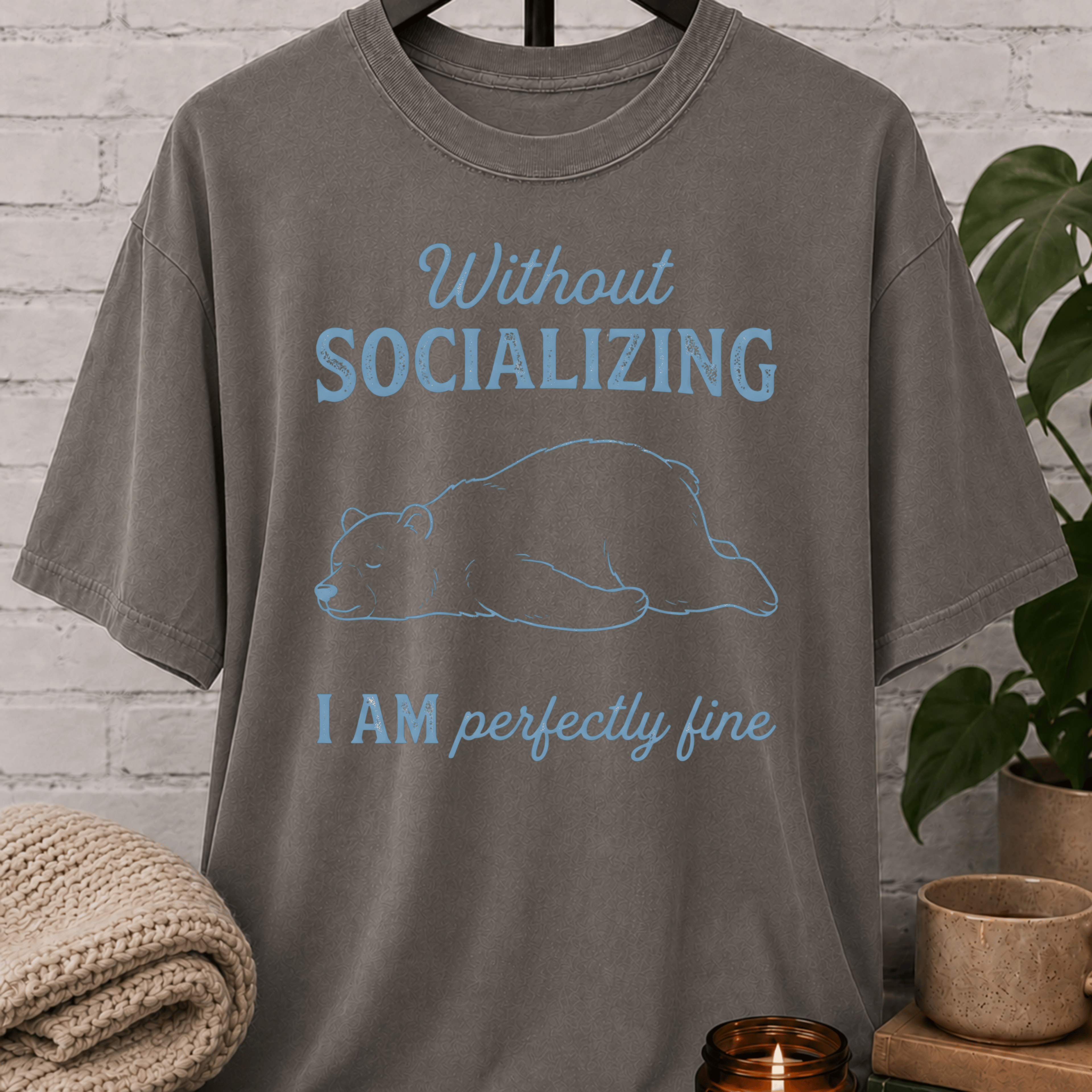 Without Socializing Polar Bear T-Shirt
