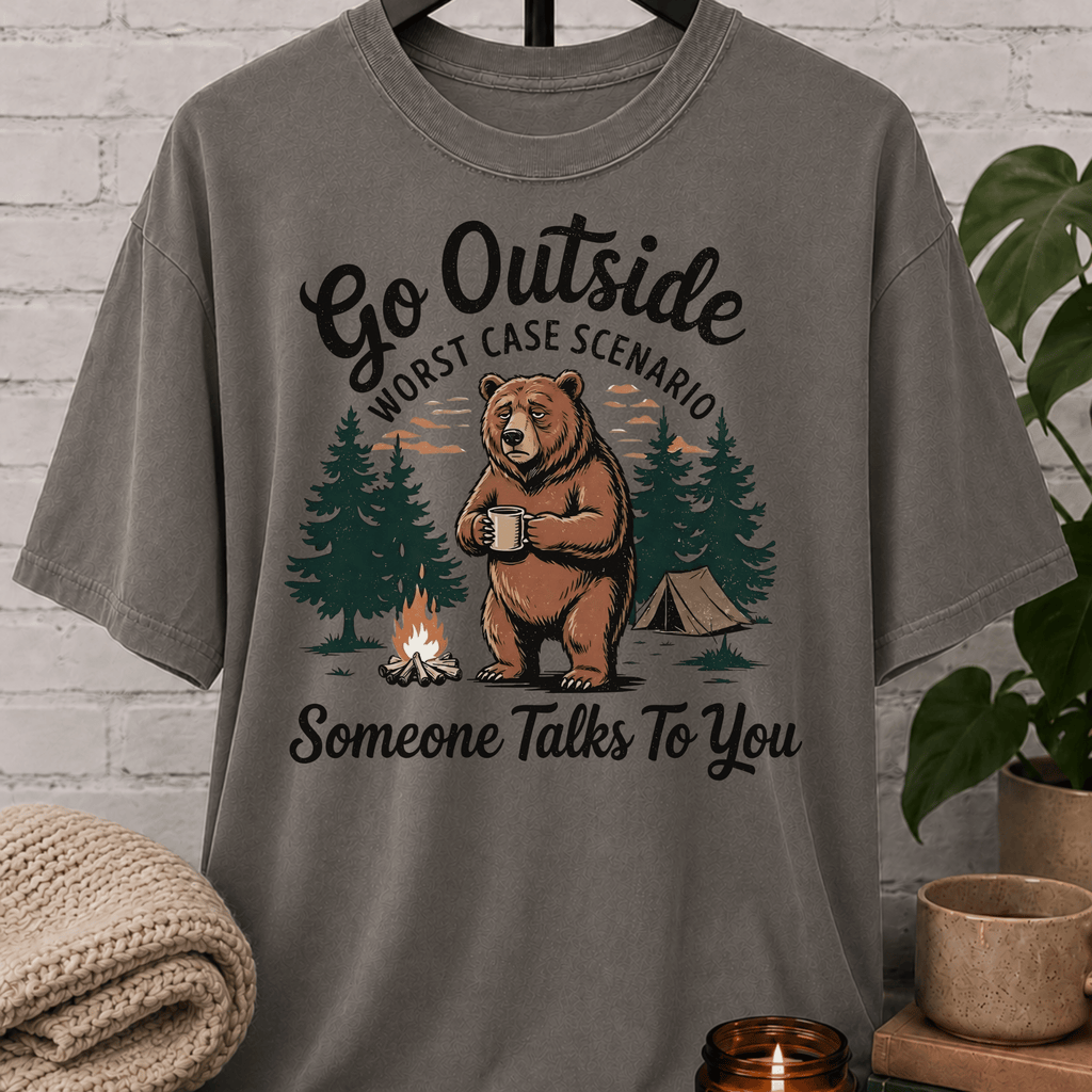 Go Outside Bear T-Shirt