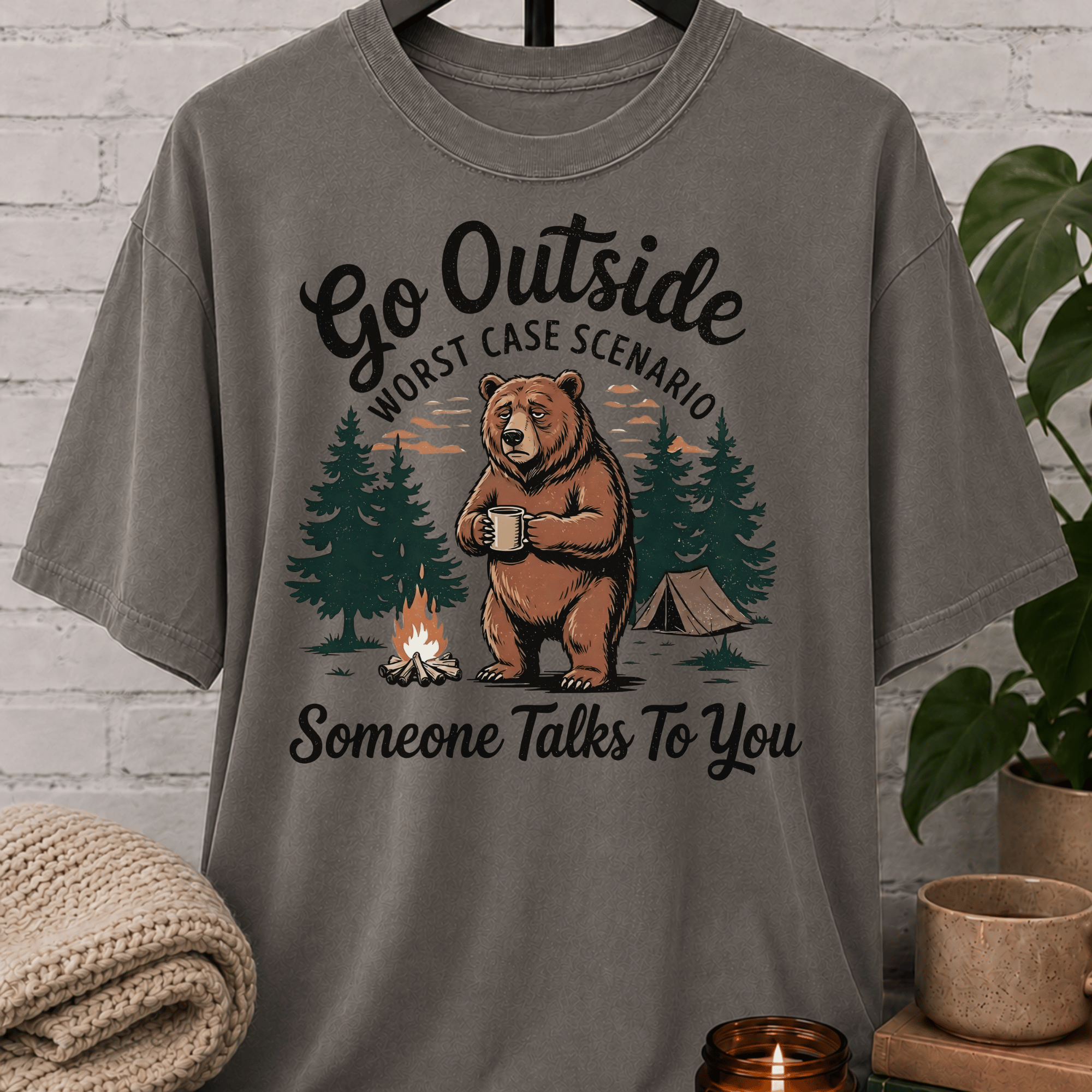 Go Outside Bear T-Shirt