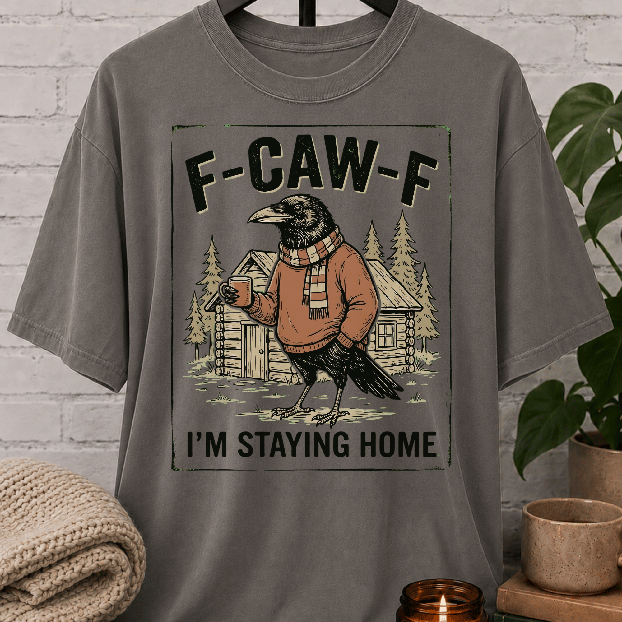 F-CAW-F Staying Home T-Shirt