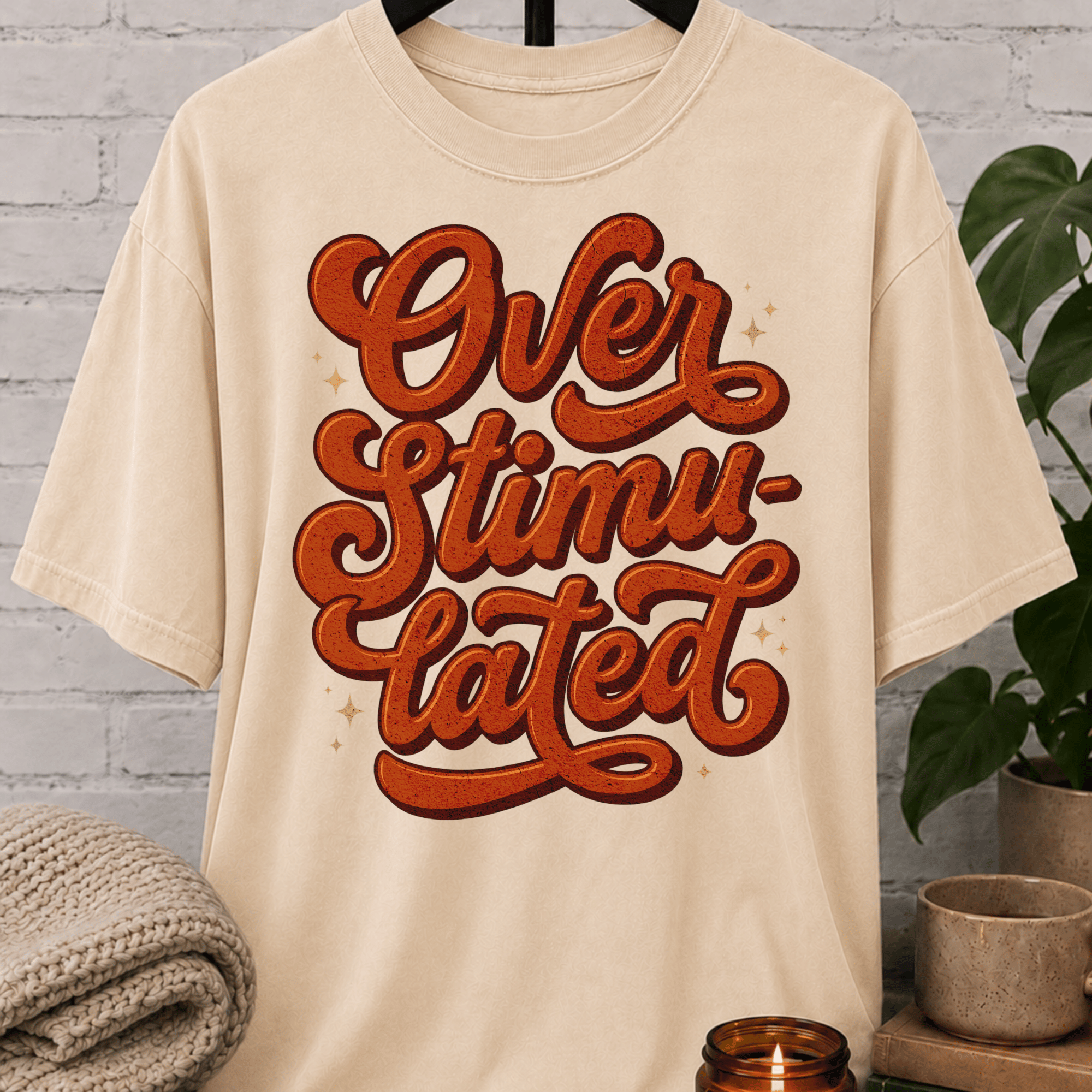 Overstimulated Retro Stacked T-Shirt