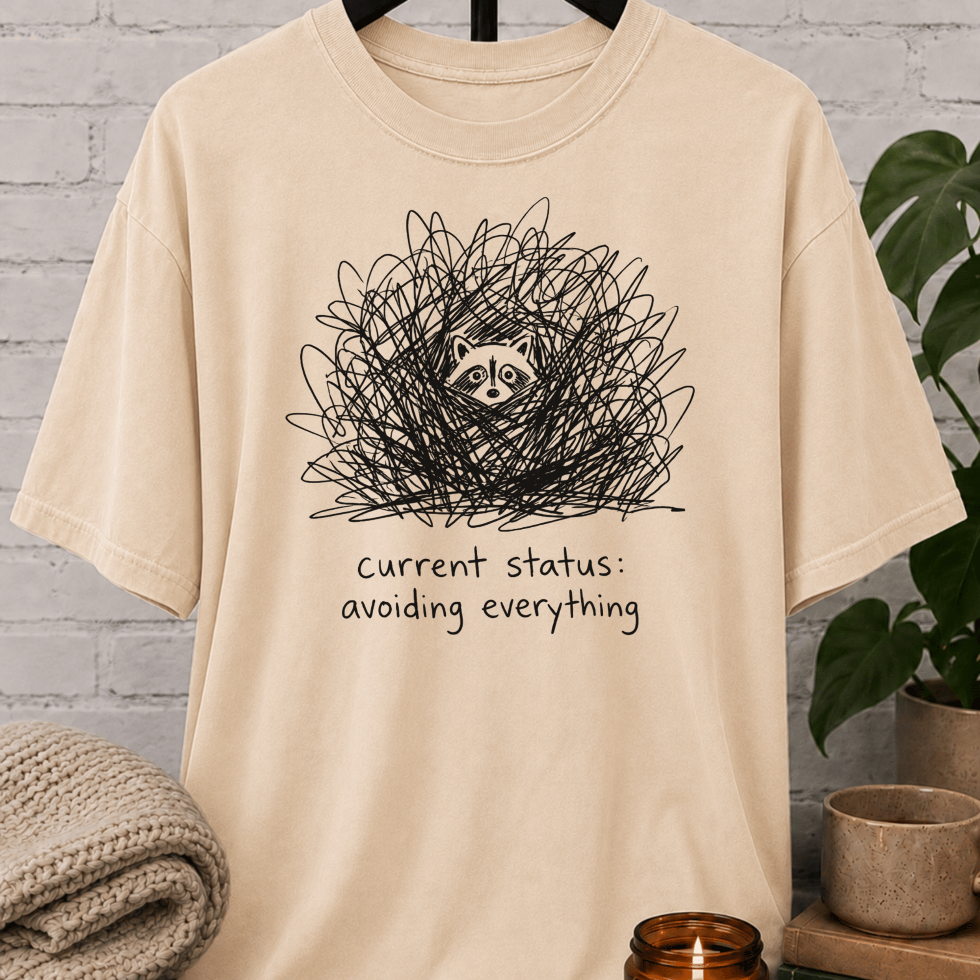 Avoiding Everything Raccoon T-Shirt