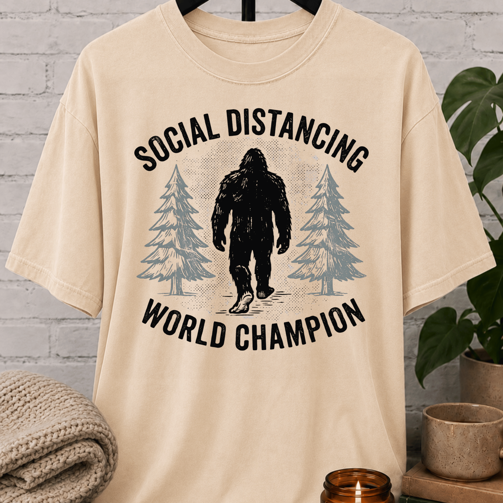 Bigfoot Social Distancing Champion T-Shirt