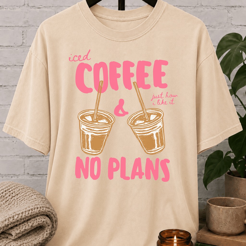 Iced Coffee & No Plans T-Shirt