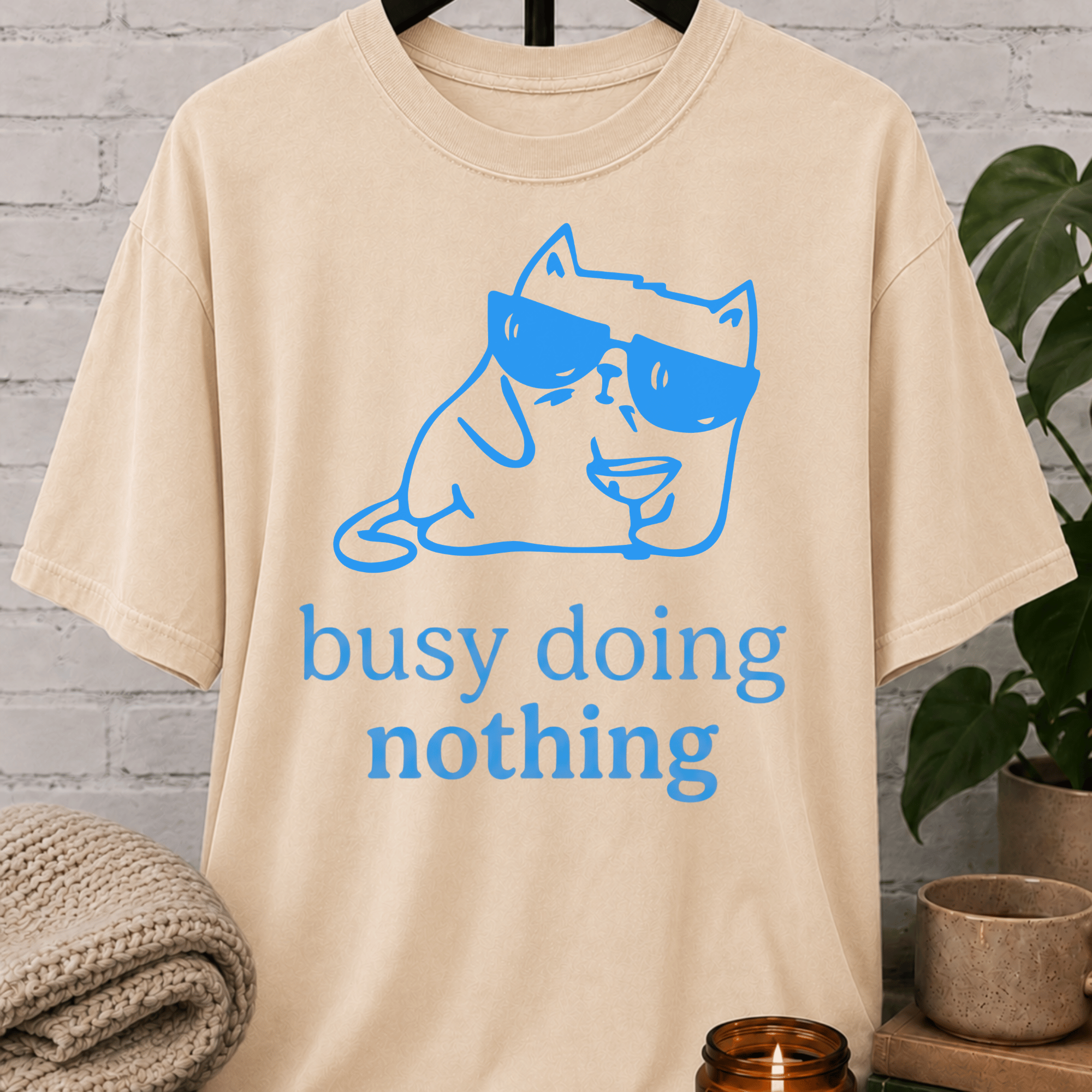 Busy Doing Nothing Cat T-Shirt
